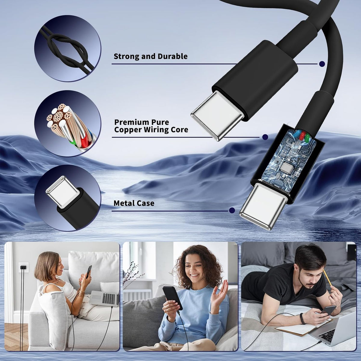 QZIIW Super Fast Samsung Charger Type C,45W Dual Port USB C Fast Charger