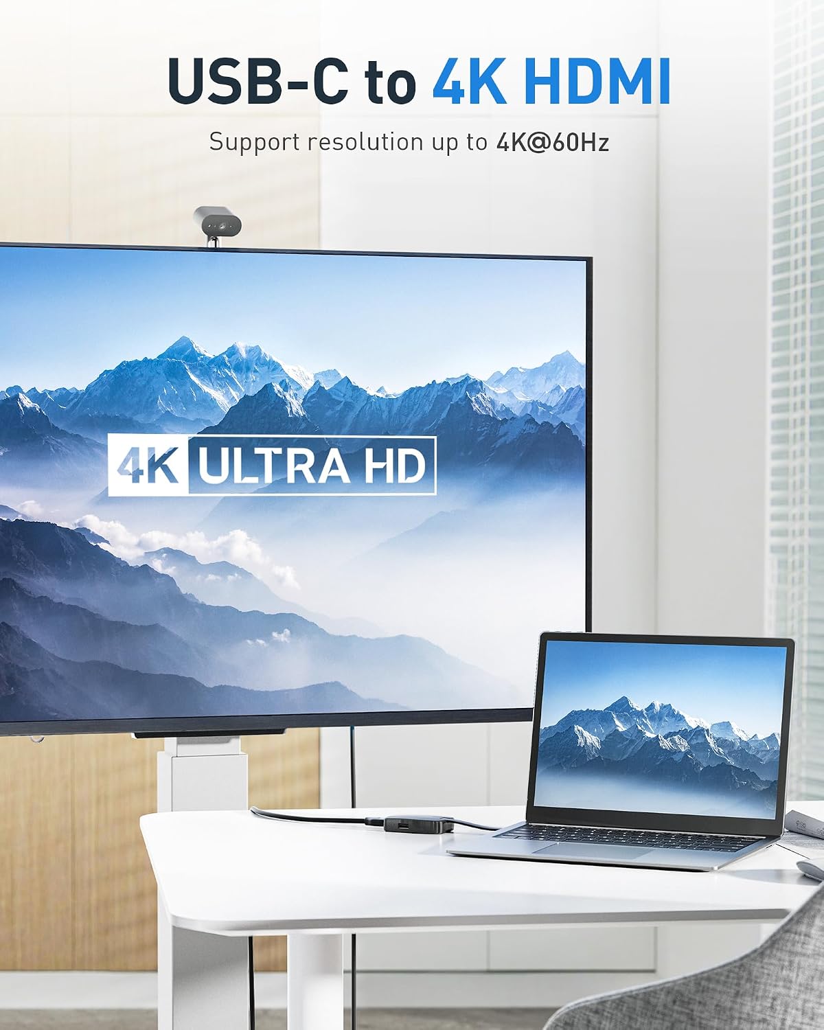 Cable Matters 4-in-1 USB C Hub, HDMI 4K@60Hz, 100W Charging