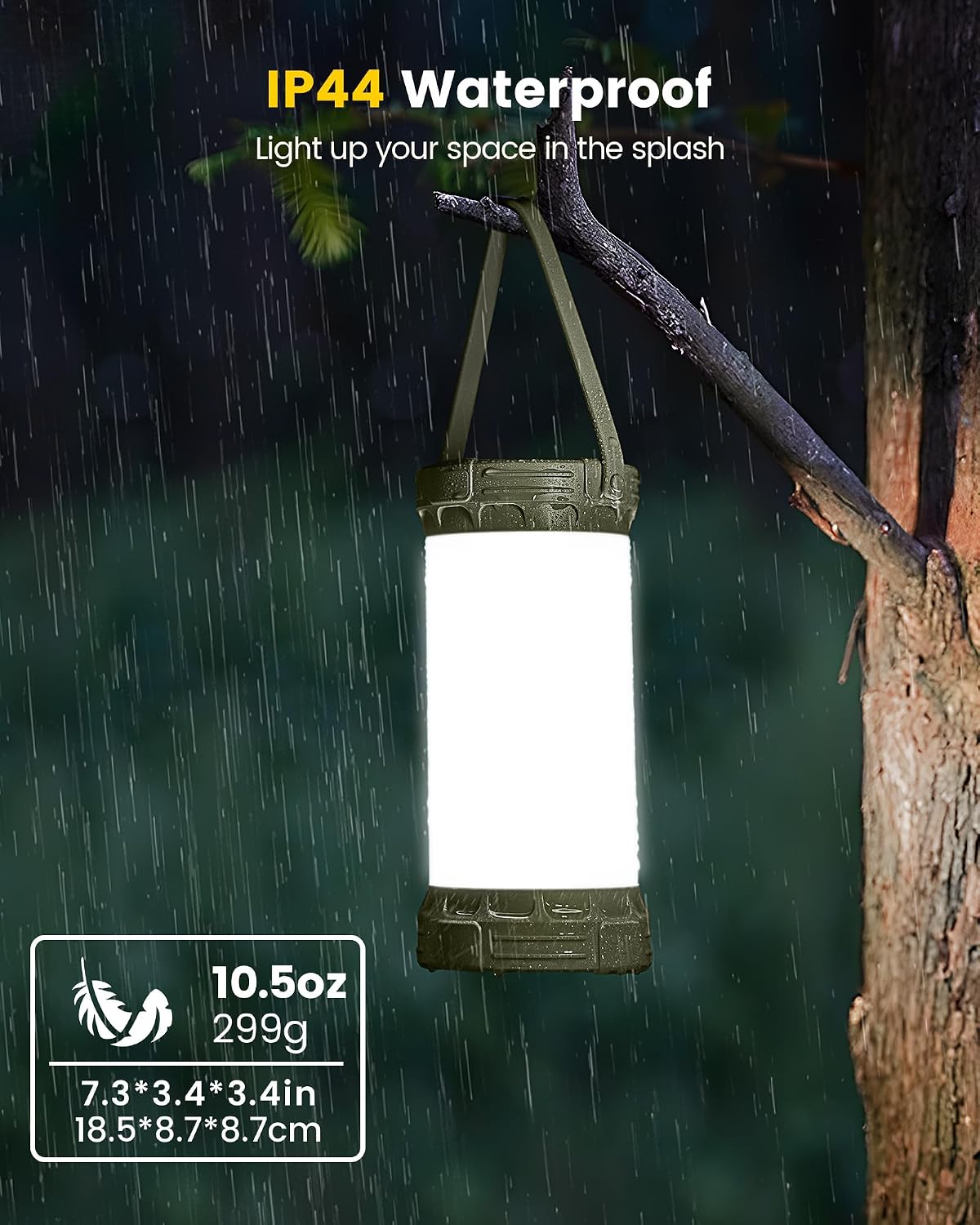 Glocusent LED Ultra Bright Camping Lantern, Camping Light with Max 1500LM | 5000mAh Portable Camping Light with 3 Colors & 5 Brightness, SOS, Rechargeable Lantern for Power Outages Hiking Emergency