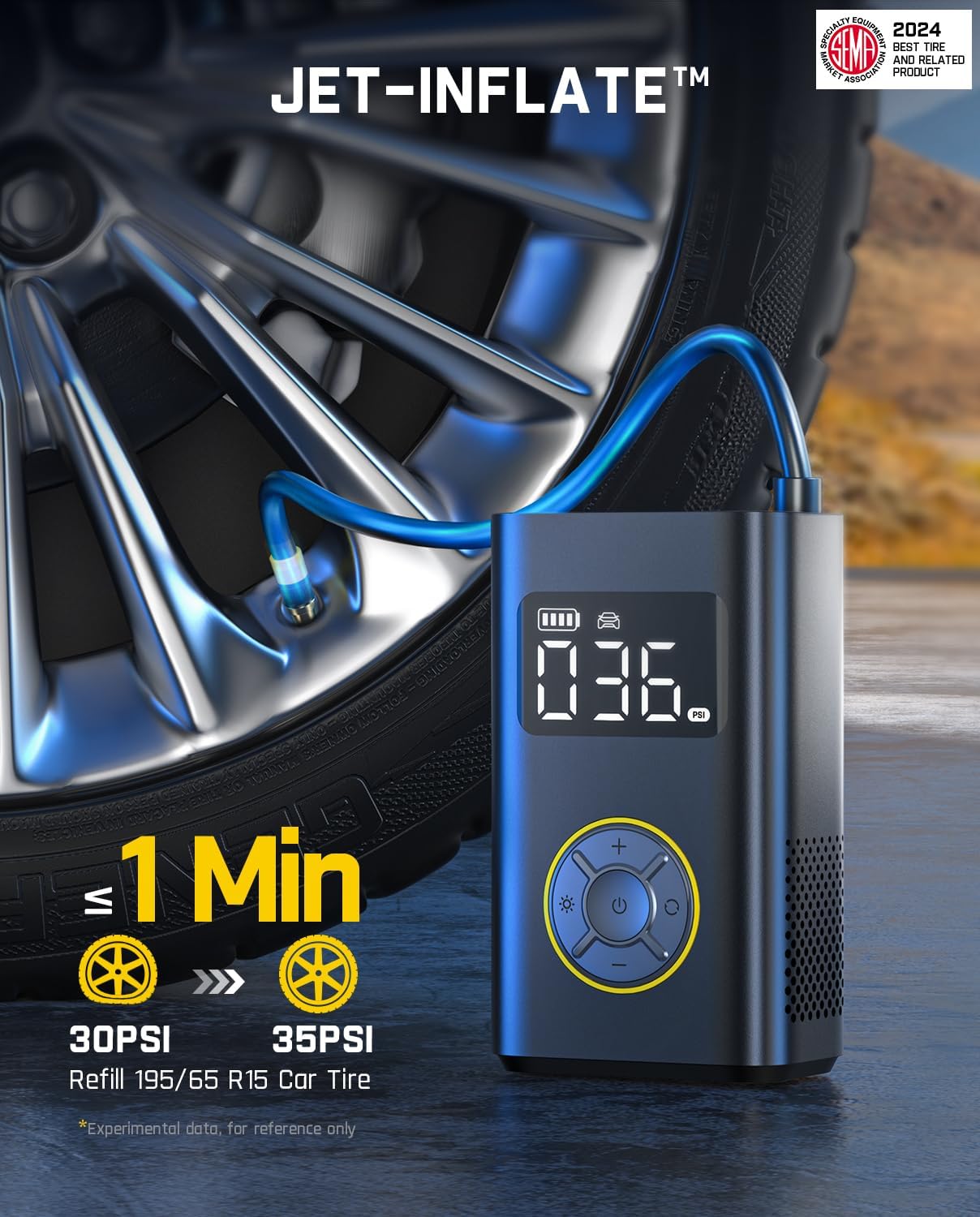Fanttik X9 Pro Portable Tire Inflator for Compact Car, 1Min Fast Inflate | Digital Tire Pressure Gauge, Storage Design, Auto Stop, Powerful Battery, for Compact Car, Electric Bikes, Motorcycle, Ball