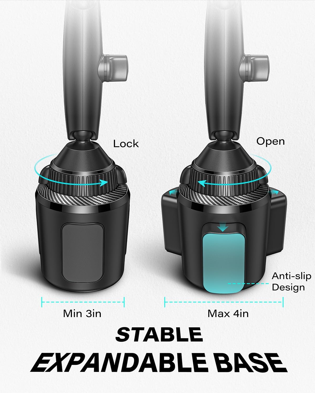 APPS2Car Upgraded for QI2 MagSafe Cup Holder Phone Holder Charger | 15W Fast Charging, Adjustable Tri-Pivot Arm, Wireless Magnetic Cell Phone Stand for iPhone 17 Air Pro Max Plus 16 15 14 13 12