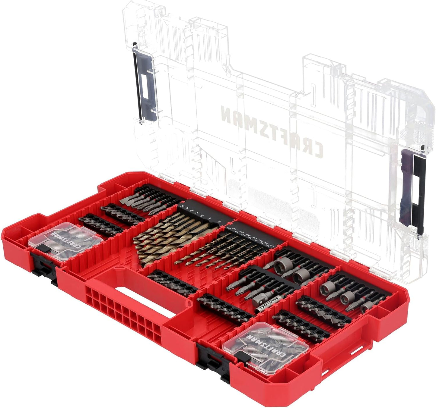 CRAFTSMAN 140 Pc Impact Driver Bit Set, Steel, Black Oxide Coated Impact Drill Bit Set, Precision Machined Tips (CMAF140SET)