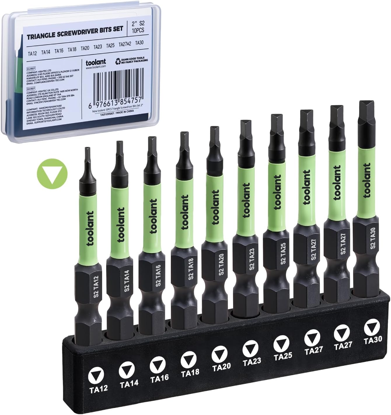toolant Security Bit Set,32-Piece Screwdriver Bit Set With Torx, Hex,Triwing, Spanner for Tamper-Proof Screws,1/4 Inch Adapter and Release for Electric, Impact Drills