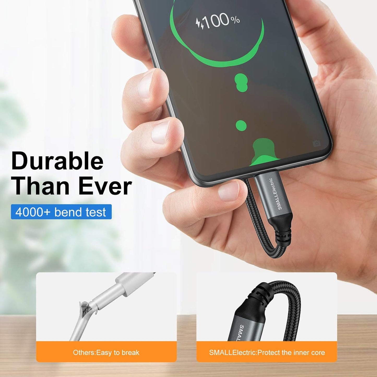 USB C Cable 10FT 5 Pack, USB A to Type C Fast Charger Cord | Extra long 10ft braided USB A to C charging cords for iPhone 17 16 15, Samsung Galaxy, LG and Type C devices.(Grey)