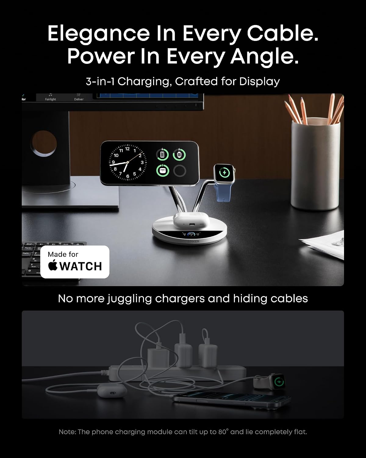Anker Prime 3-in-1 Qi2.2 MagSafe Compatible 25W Wireless Charging Station