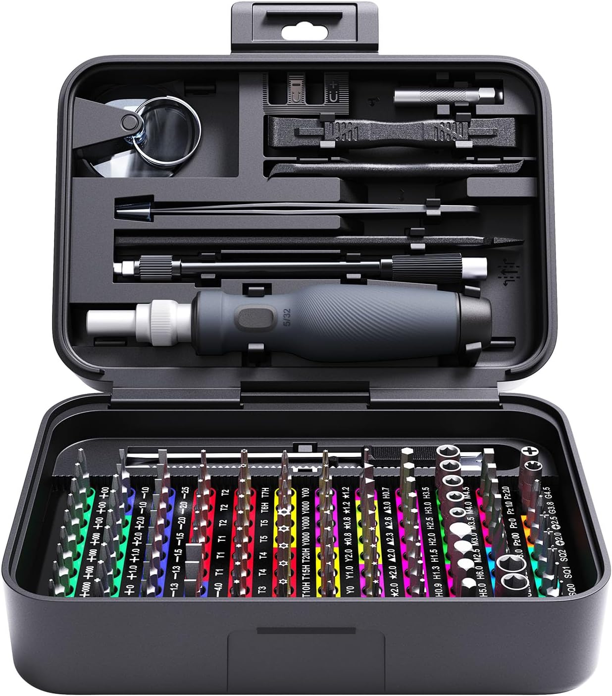 Mini Precision Screwdriver Set with Color-coded Identification, 132 in 1 Micro Magnetic Repair Tool Kits with Storage Box, 108 Bits,Small Manual Screw Driver Toolkits for iPhone/Mac/iPad/Table