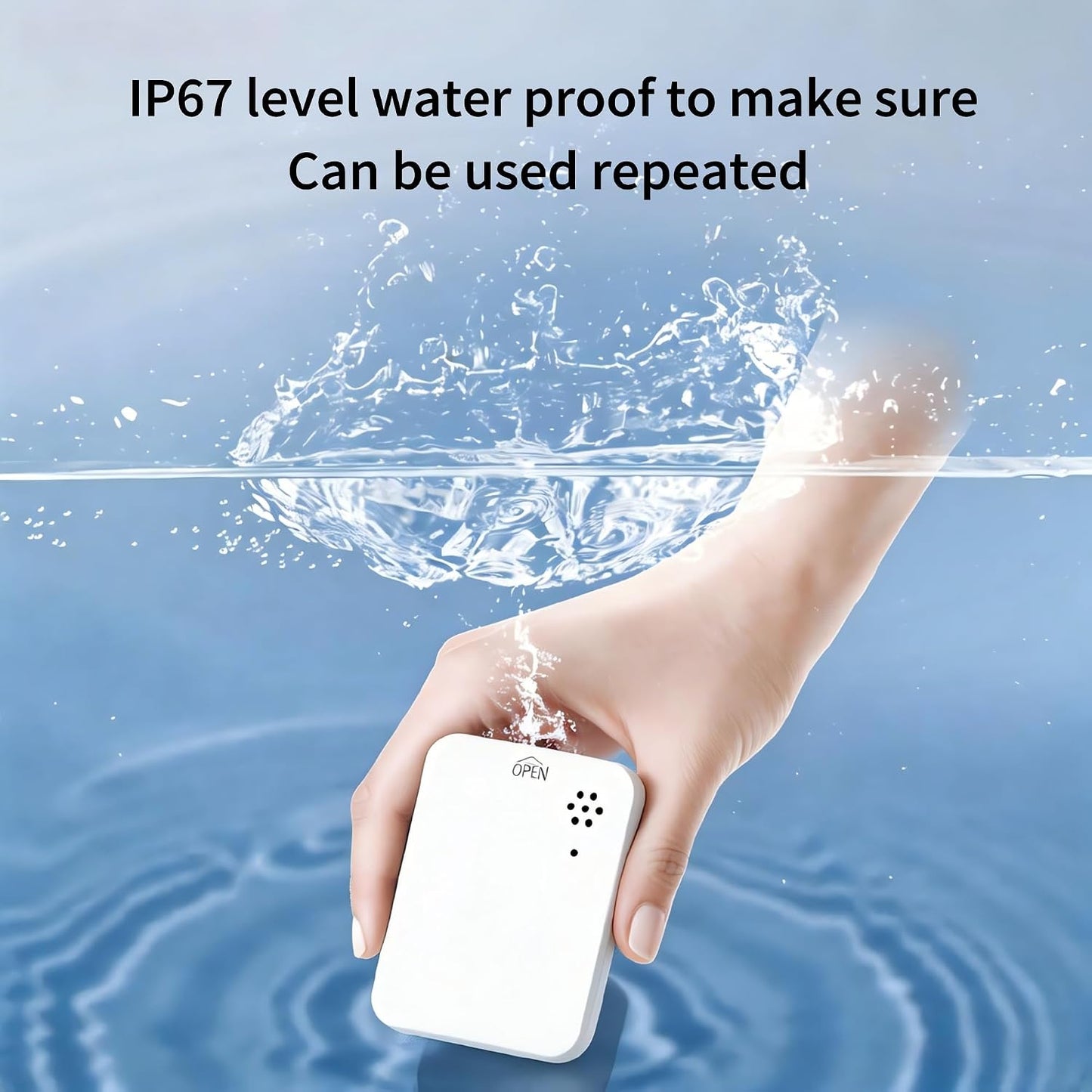 Smart Zigbee Water Leak Detector/Water Sensor with 80dB Audio Alarm & App Alert, IP67 Waterproof Wireless Flood Sensor for Kitchen, Basement, Works with Tuya/Smart Life APP, Zigbee Gateway Required