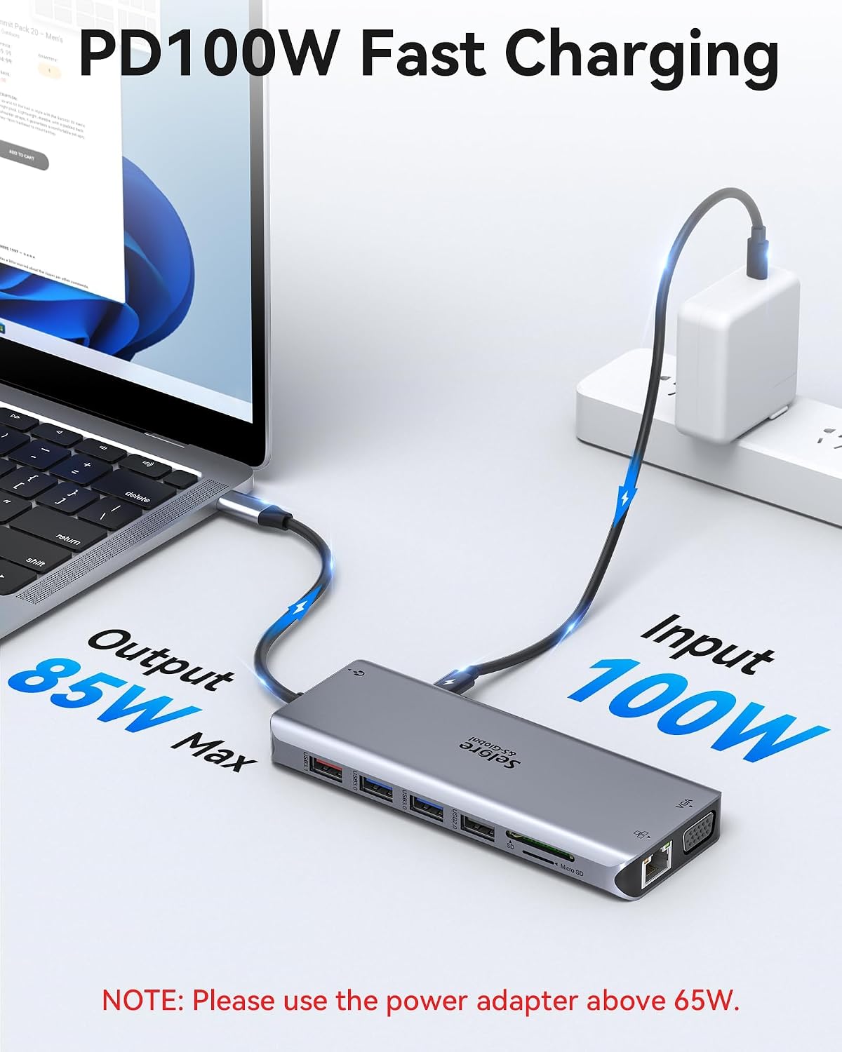 Selore USB C Docking Station Dual Monitor, 14-in-1 Laptop Docking Station