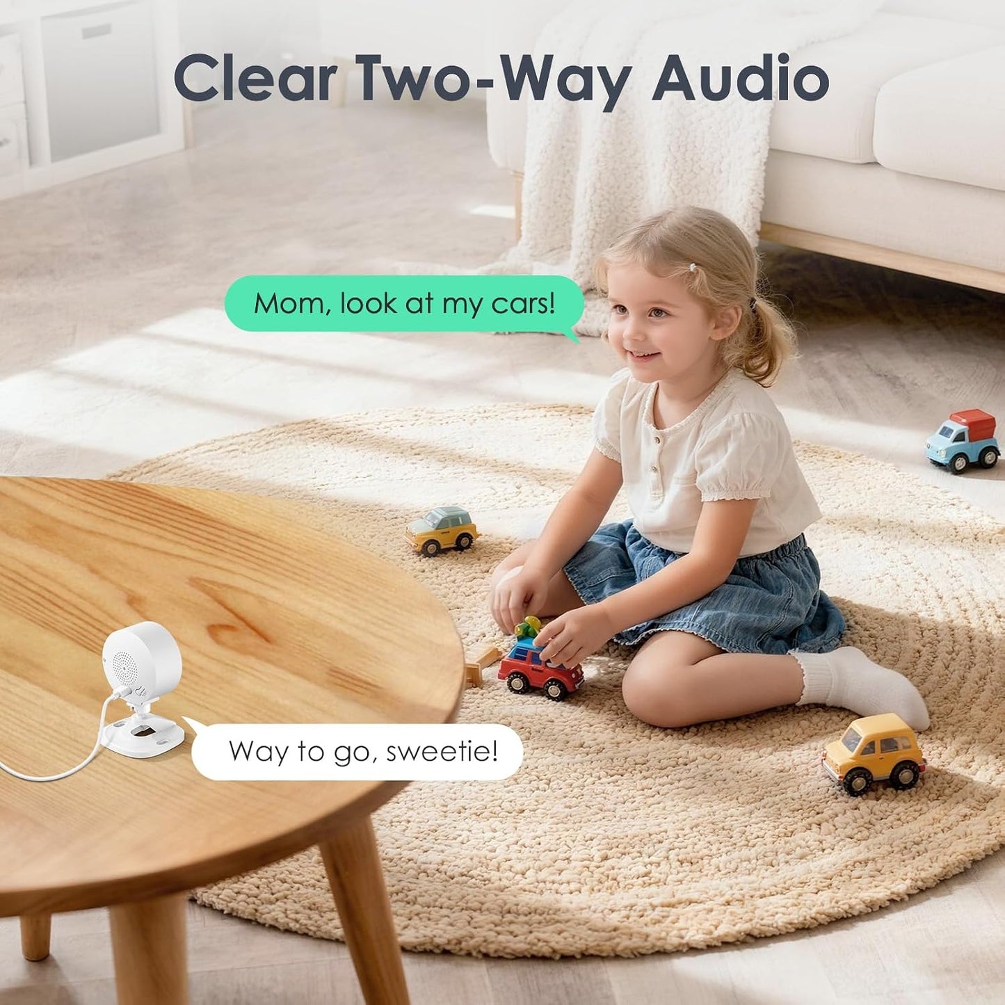 YOTON Indoor Security Camera for Baby Monitor, Home & Pets, 2.4GHz WiFi with Motion Detection, Night Vision, 2-Way Audio, Works with Alexa & Google Home, Local Storage or Optional Cloud, WS01(2-Pack)