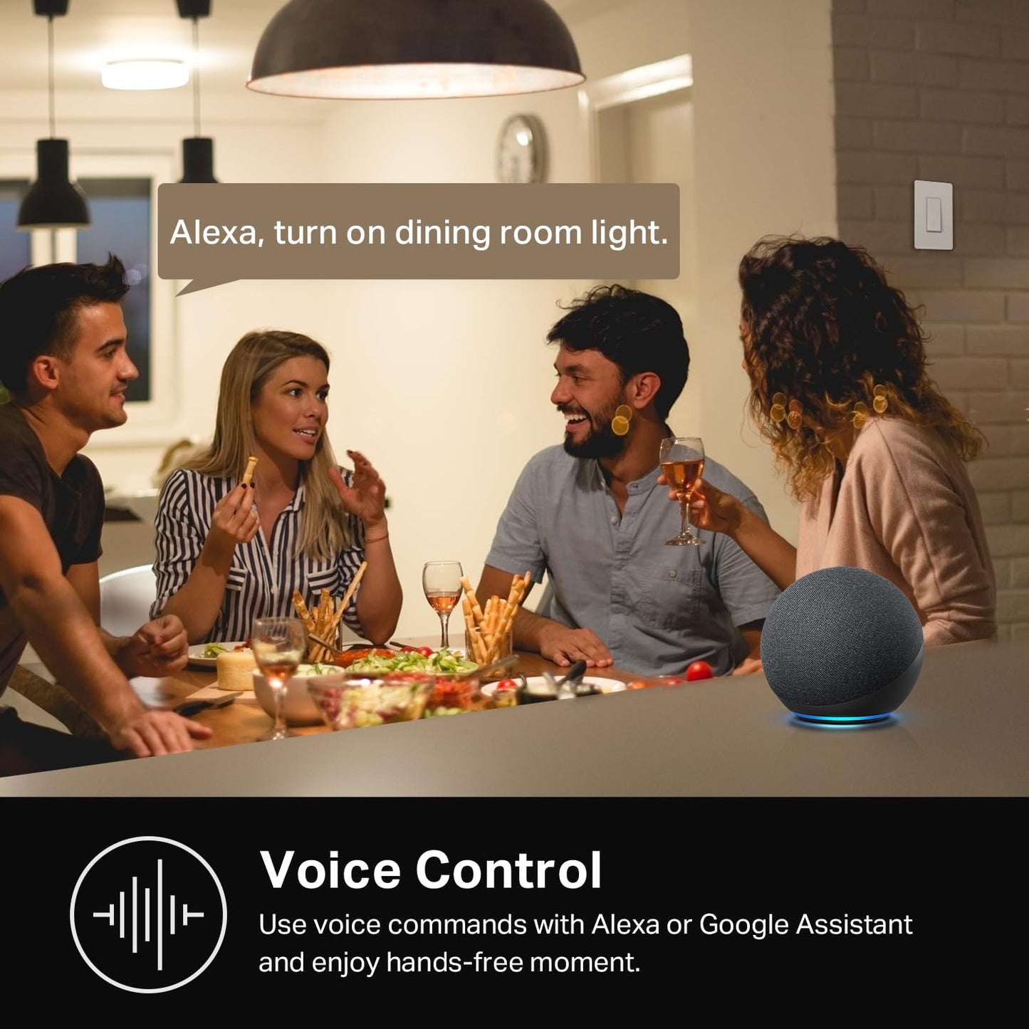 Kasa Smart Light Switch HS200, Single Pole, Needs Neutral Wire, 2.4GHz Wi-Fi Light Switch Works with Google Home, UL Certified, No Hub Required, White | 2.4GHz Wi-Fi, Works with Alexa & Google Home, UL Certified, No Hub Required, White