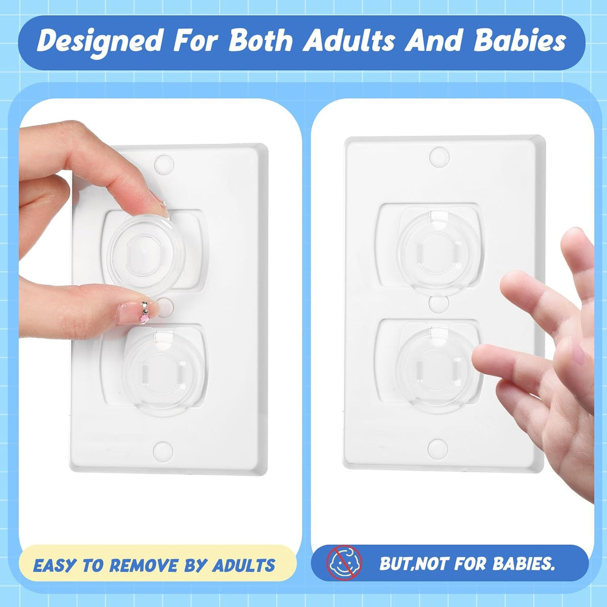 Thyle 200 Pcs Clear Outlet Covers Baby Proof for Electrical Outlets Bulk