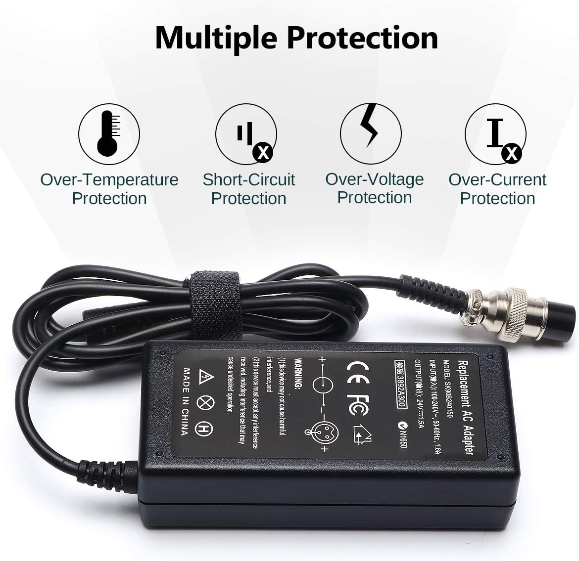 24V Charger for Razor Scooter MX350 Dirt Bike Pocket Mod E100 E200 E300 | Revive the idle scooter! 24V replacement charger instantly gets your Razor back in business for weekend fun.