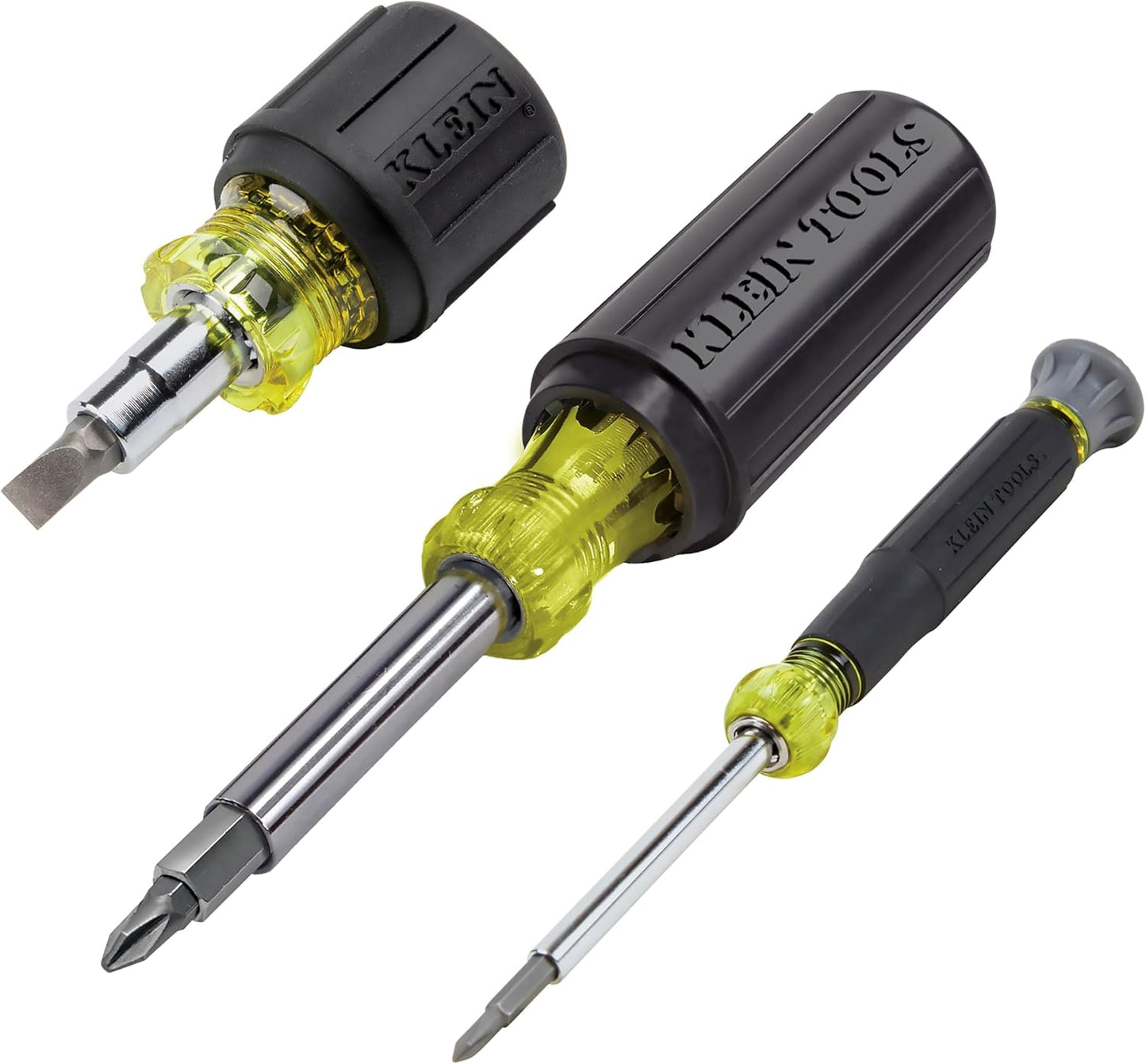 Klein Tools 32500 11-in-1 Screwdriver/Nut Driver Set, 8 Bits (Phillips, Slotted, Torx, Square), 3 Nut Driver Sizes, Cushion Grip Handle