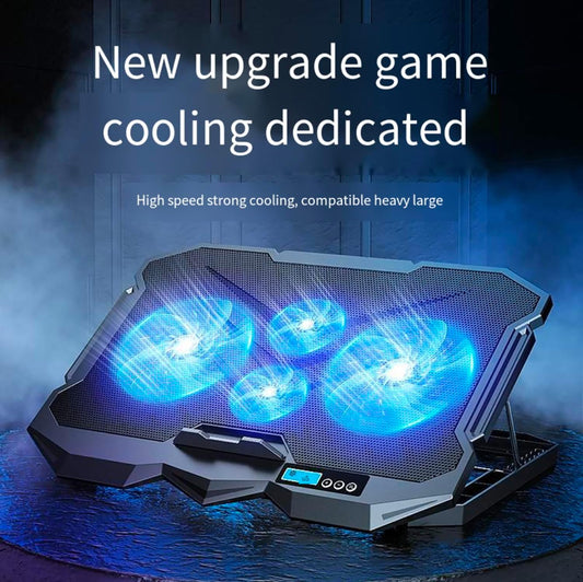 Laptop Cooling pad for‌ MSI Thin A15 15 GF63 GF65 Katana Cyborg Modern Summit Raven Sword Prestige Pulse Series 14-17 inch Laptop, Cooler with 4 Fans, LCD Display Screen, 2 USB-A Port ﻿