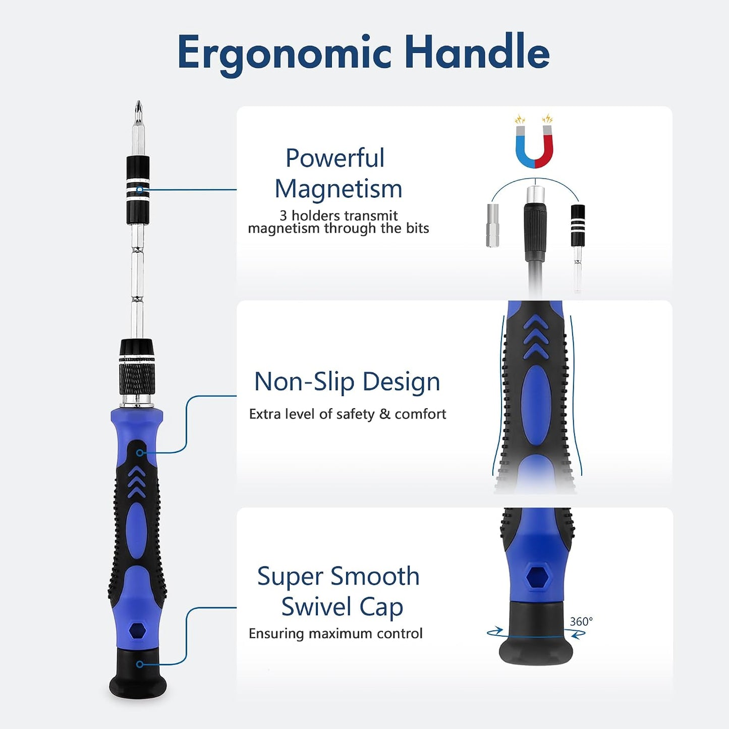 XOOL 82 in 1 Precision Screwdriver Set, Magnetic Electronics Repair Tool Kit with Flexible Shaft and Extension Rod, Compatible for PC, Laptop, iPhone, PS4, PS5, Xbox, Camera, Computer, Tablet