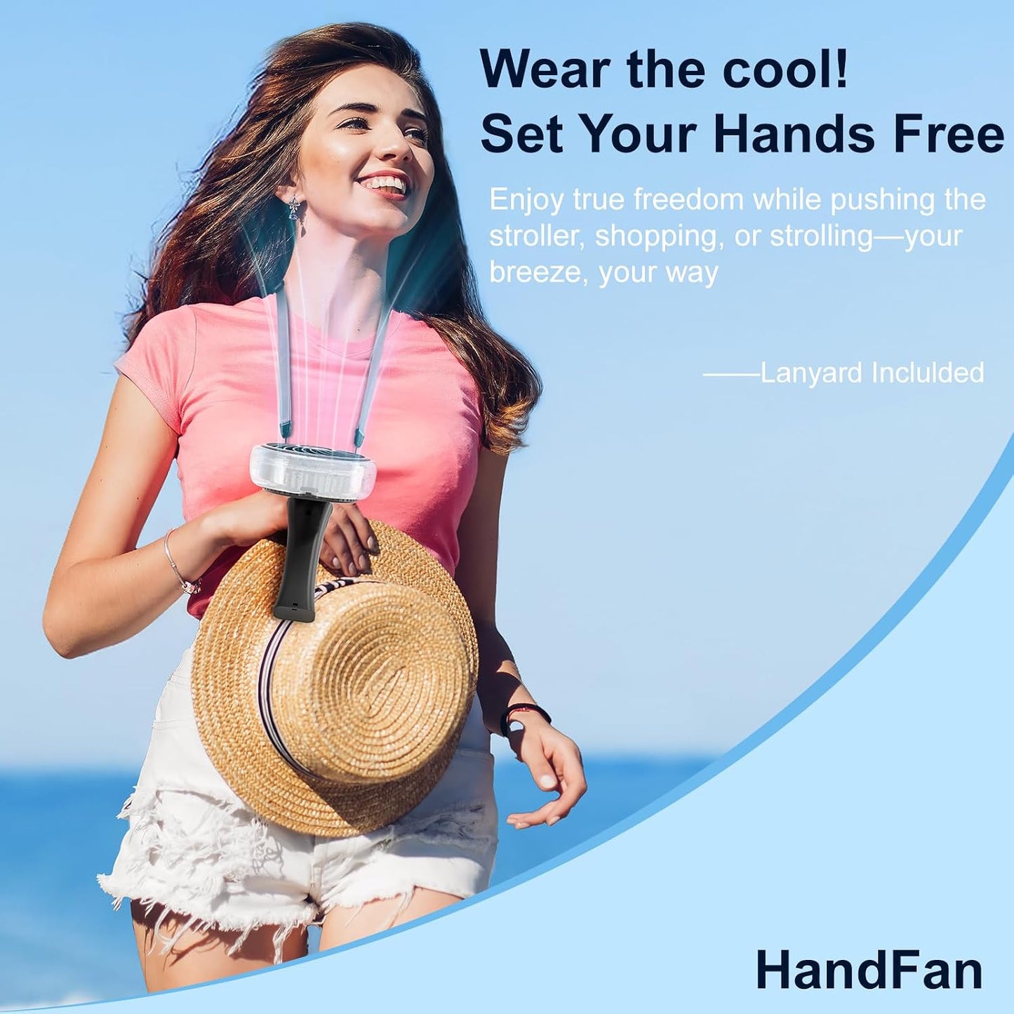 HandFan Upgraded Handheld Misting Fan, Portable Mister Fan, Personal Spray Water Mist Fans Rechargeable, Foldable Electric Mini Fans for Summer Beach Travel Makeup Concerts, Gifts for Women(Black)
