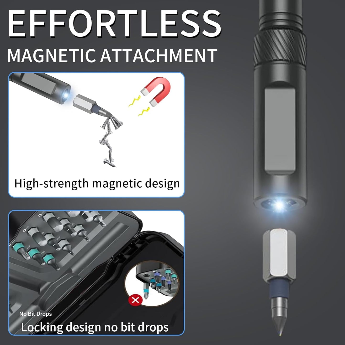 24 in 1 Magnetic Screwdriver Set, DIY Ratchet Screwdriver Set | Multifunctional Toolbox with Detachable Ratchet Handle, Portable Precision Repair Tool Kit for Furniture Computer Bicycle