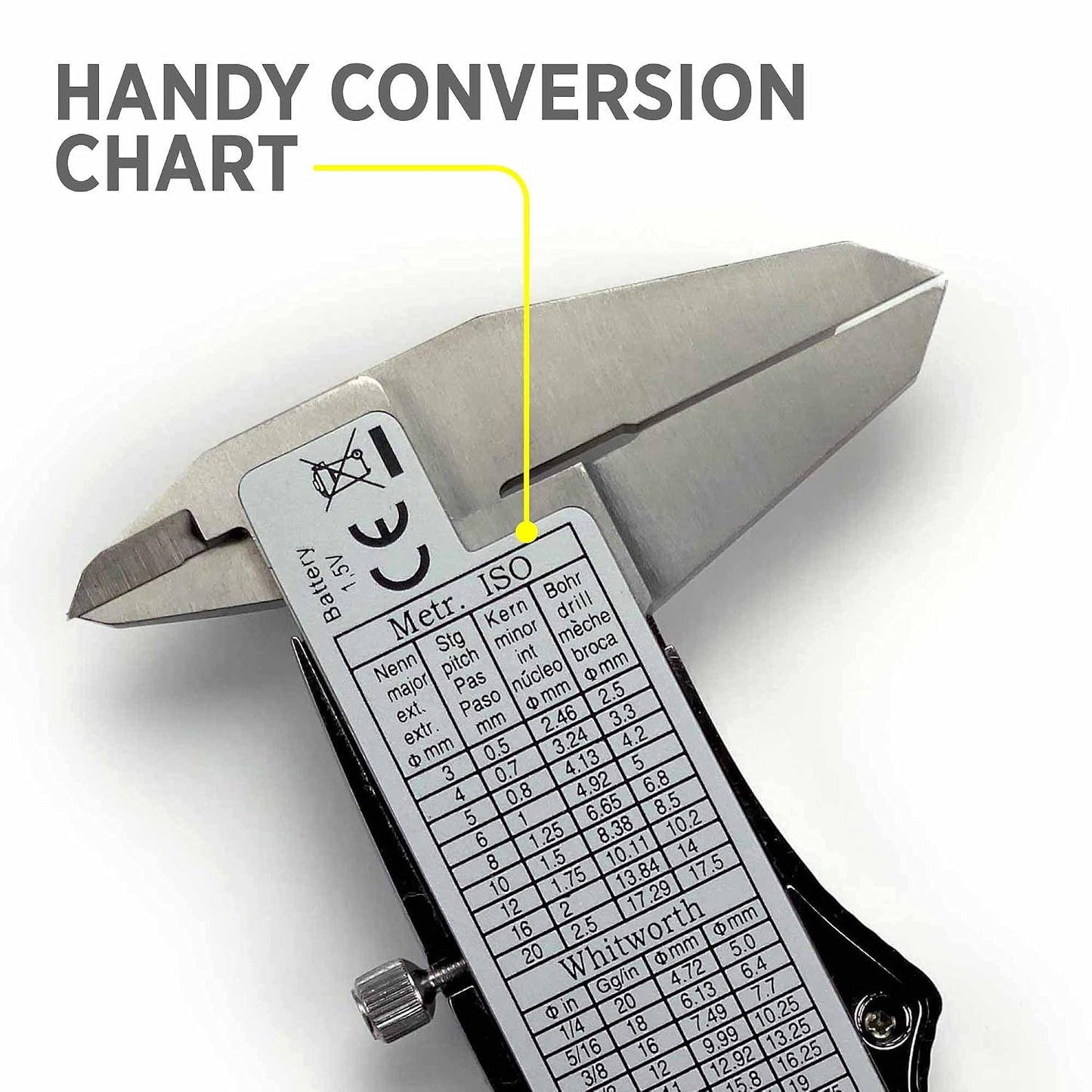 General Tools Digital Caliper #147-6" Precision Measuring Tool - Stainless Steel Ruler