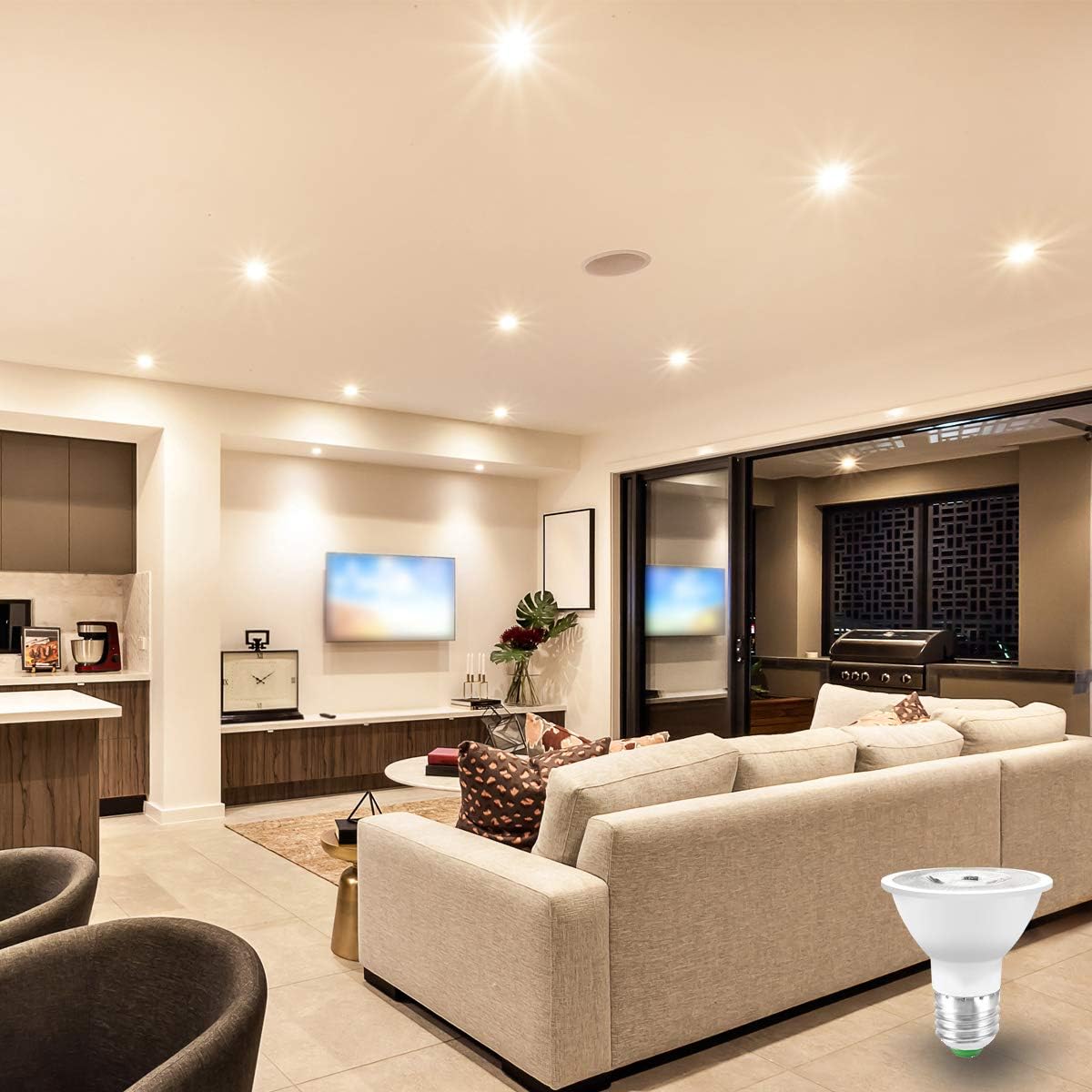 ILC PAR16 LED Light Bulbs 40 Watt Equivalent Color Changing E26 Screw Beam Angle 45°, 12 Colors Warm White 2700K RGB LED Spot Light Bulb with 5W Remote Control 120V (Pack of 4)