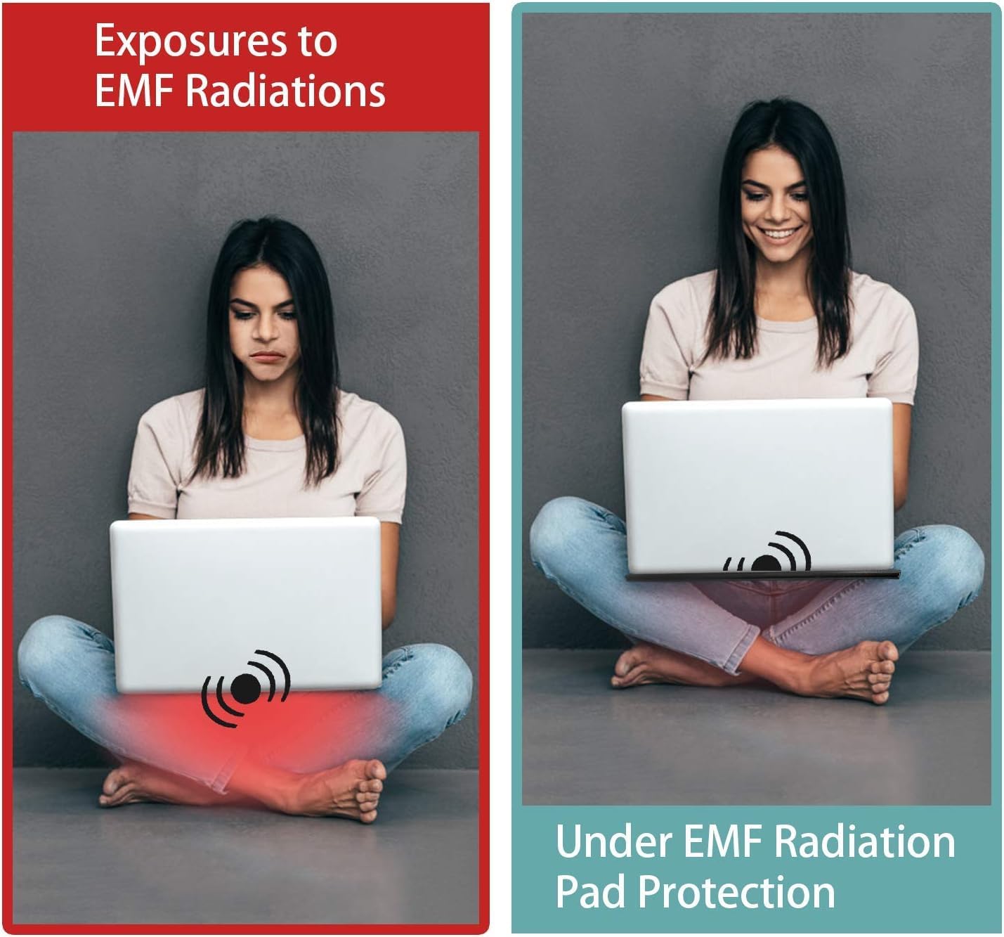 Laptop Pad Protection Pad, Multi-Directional Shielding Technology, Protect The Body from The Impact of Emf, Protect & Heat Shielding Suitable for Computer Pad, Tablet, Phone (12"x16")