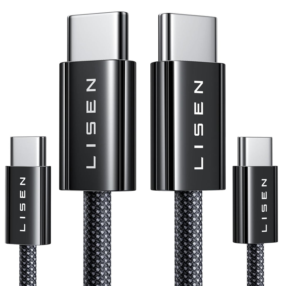 LISEN for Apple iPad Charger Fast Charging 240W USB C Cable for iPad Pro 13/12.9/11 inch, A16/10th Generation, iPad Air 11/13 inch/5th/4th, iPad mini 6th/7th, 6.6ft+10ft/2 Pack/Midnight