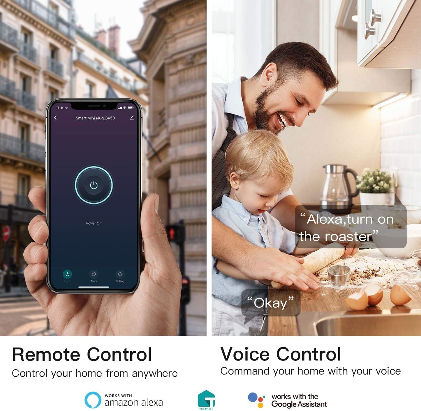 TREATLIFE 4 Pack Smart Plugs that Work with Alexa and Google Home, 7 Day Heavy Duty Programmable Timer, 1800W 15A WiFi Smart Outlet, Child Lock, Vacation Mode, Reliable WiFi Connection
