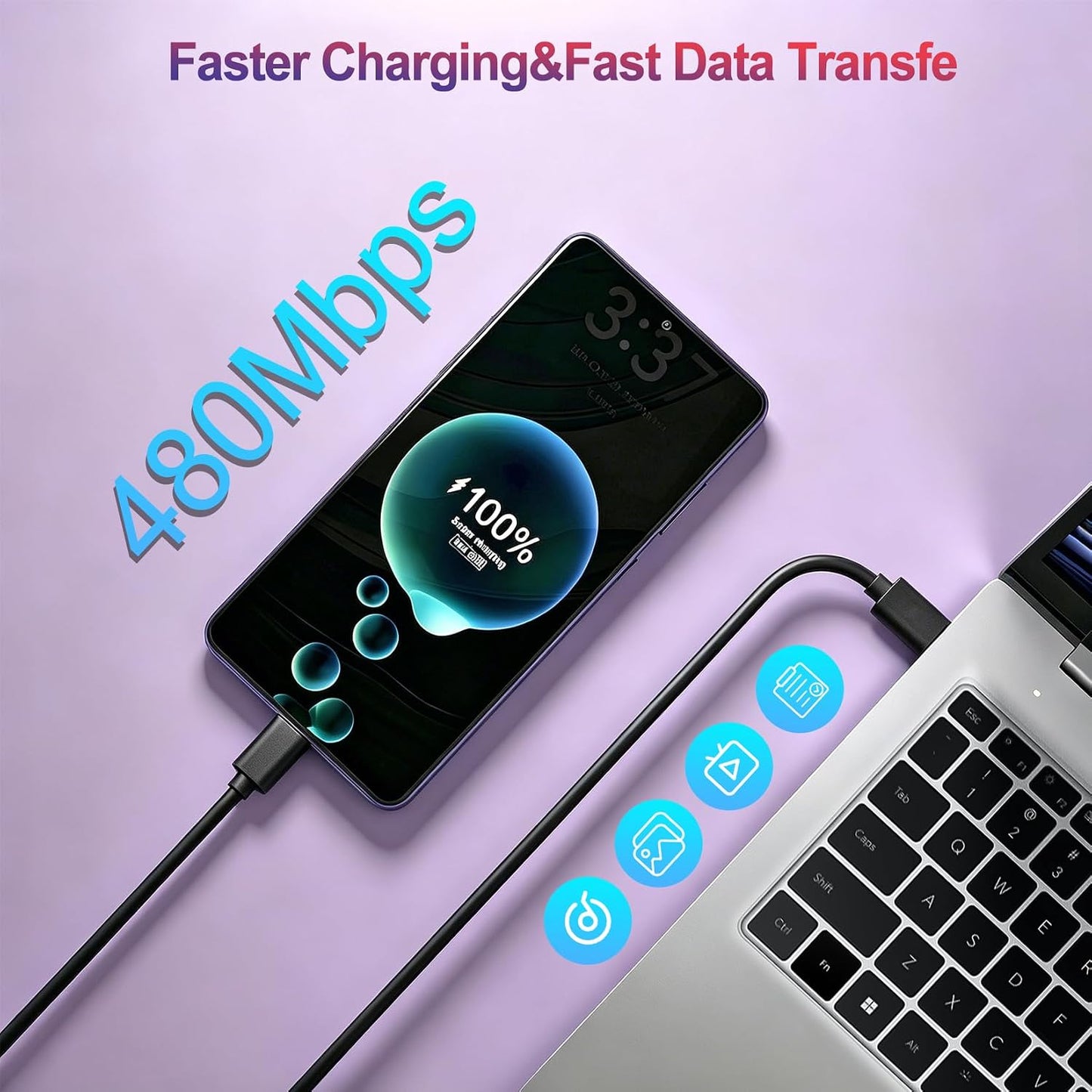 60W Super Fast Charger Samsung Charger Android Phone Chargers,2Pack USB C Charger Fast Charging Block & 10FT USB C Cable Cord for Samsung Galaxy S26 Ultra/S26/S26+/S25 Ultra/S25/S24/S23/S22 Ultra/S20