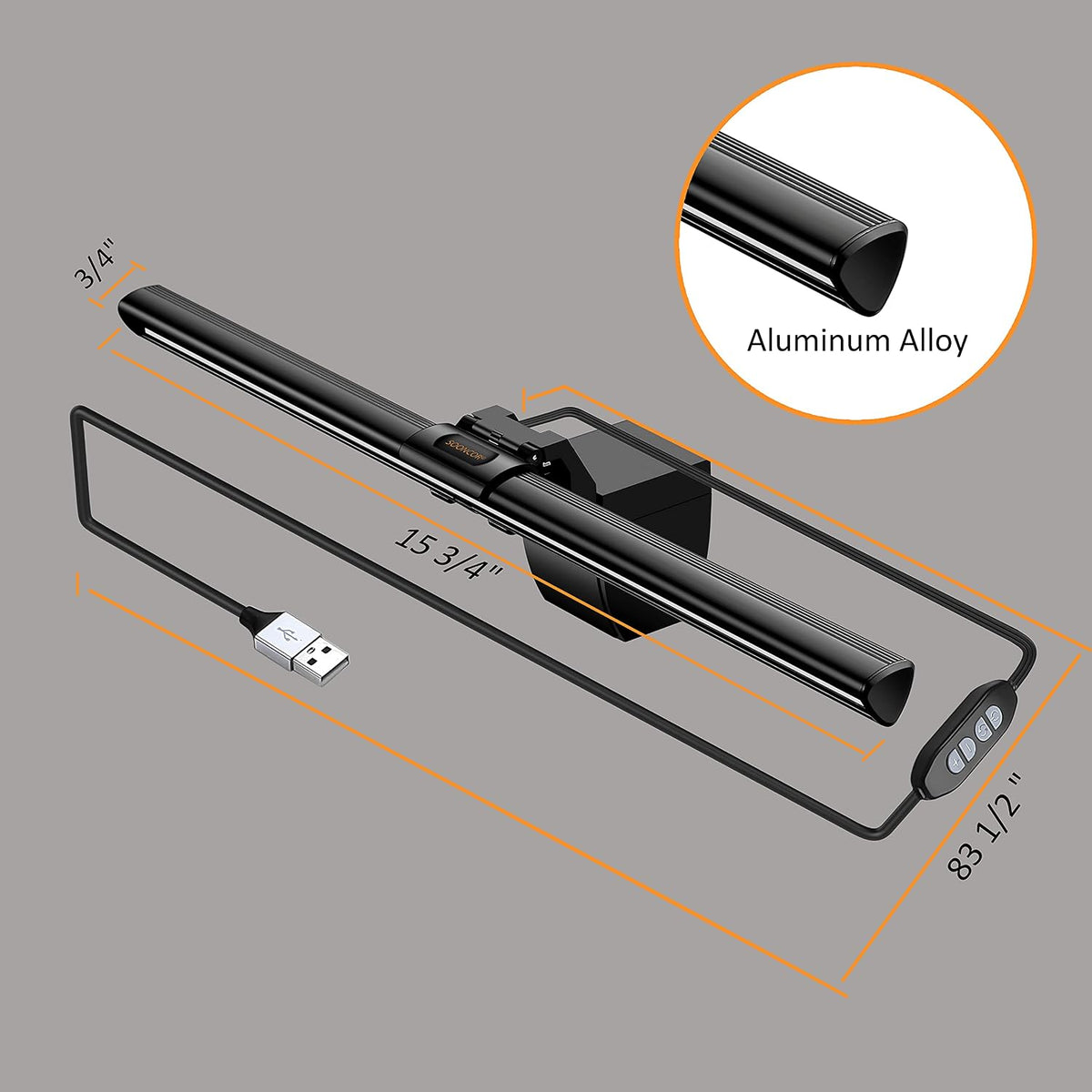 Computer Monitor Light Screen Light Bar e-Reading LED Task Lamp, 3 Color Modes, USB Powered,No Screen Glare, Dimmable Desktop Monitor Lamp for Desk/Office/Home