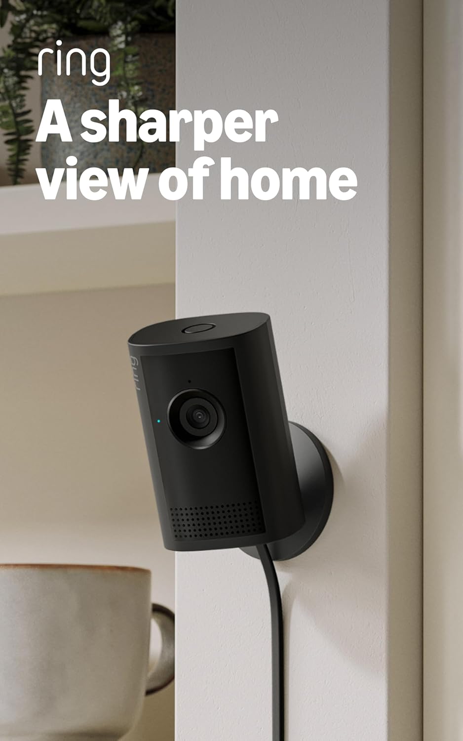 Ring Indoor Cam 2K (newest model) — Retinal 2K for crisp, true-to-life video quality, 6x Enhanced Zoom, Night Vision, White