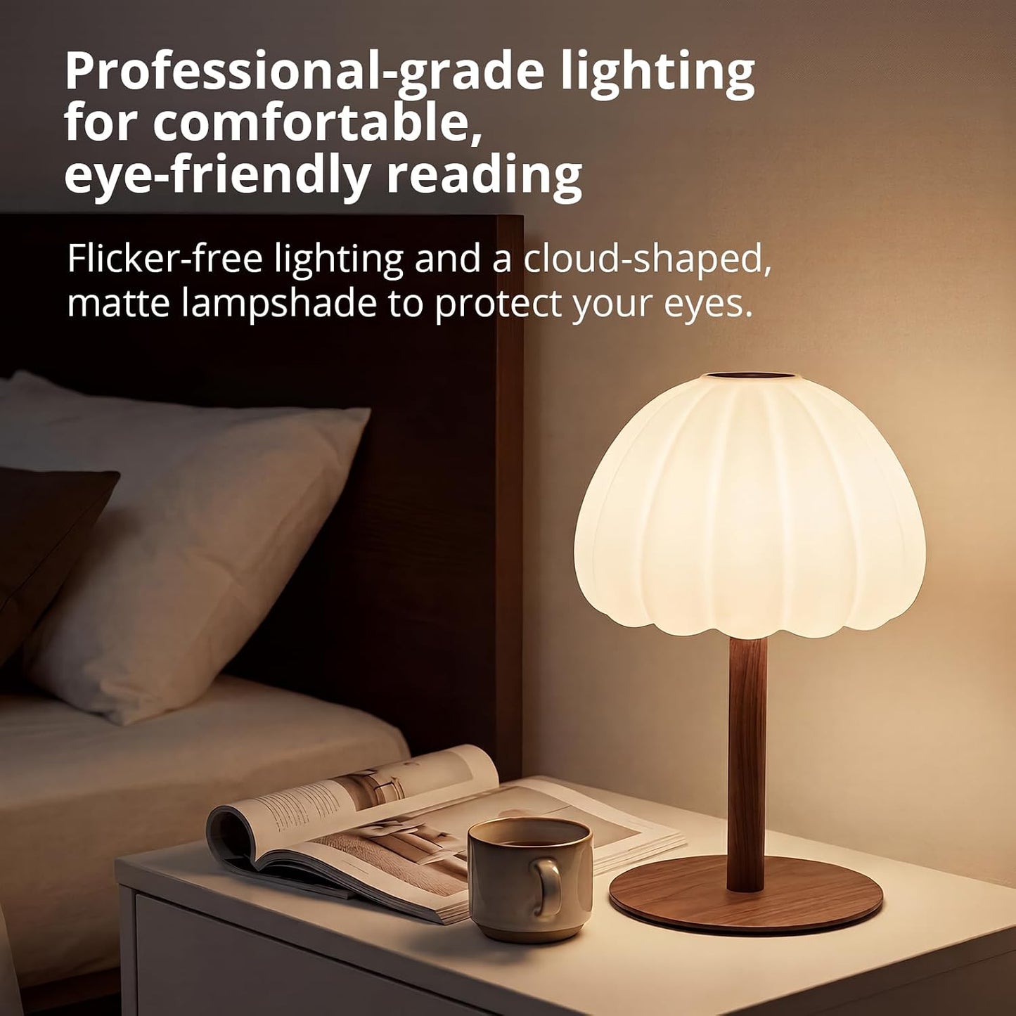 Hifree Rechargeable Waterproof Shower Lamp, IP65 Cordless Touch Dimmable Small Desk Light for Inside Shower, 4500mAh Battery Operated Color Changing Table Lamp for Bathroom, Bedroom, Outdoor