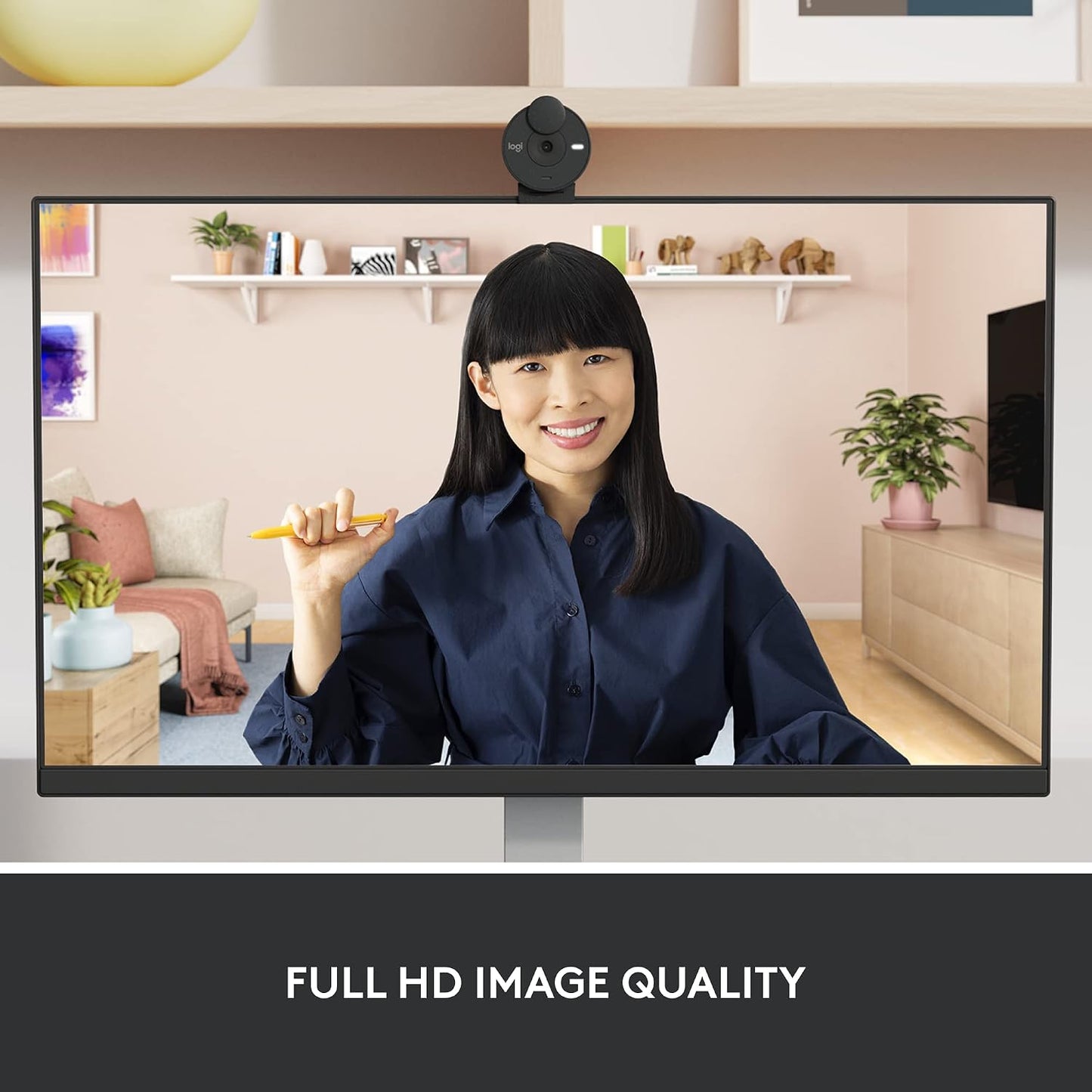 Logitech Brio 305 Full HD 1080P Business Webcam with Privacy Shutter | Privacy shutter, Mono, Zoom, Microsoft Teams, Google Meet, Nintendo Switch 2 New GameChat Mode, Auto light correction
