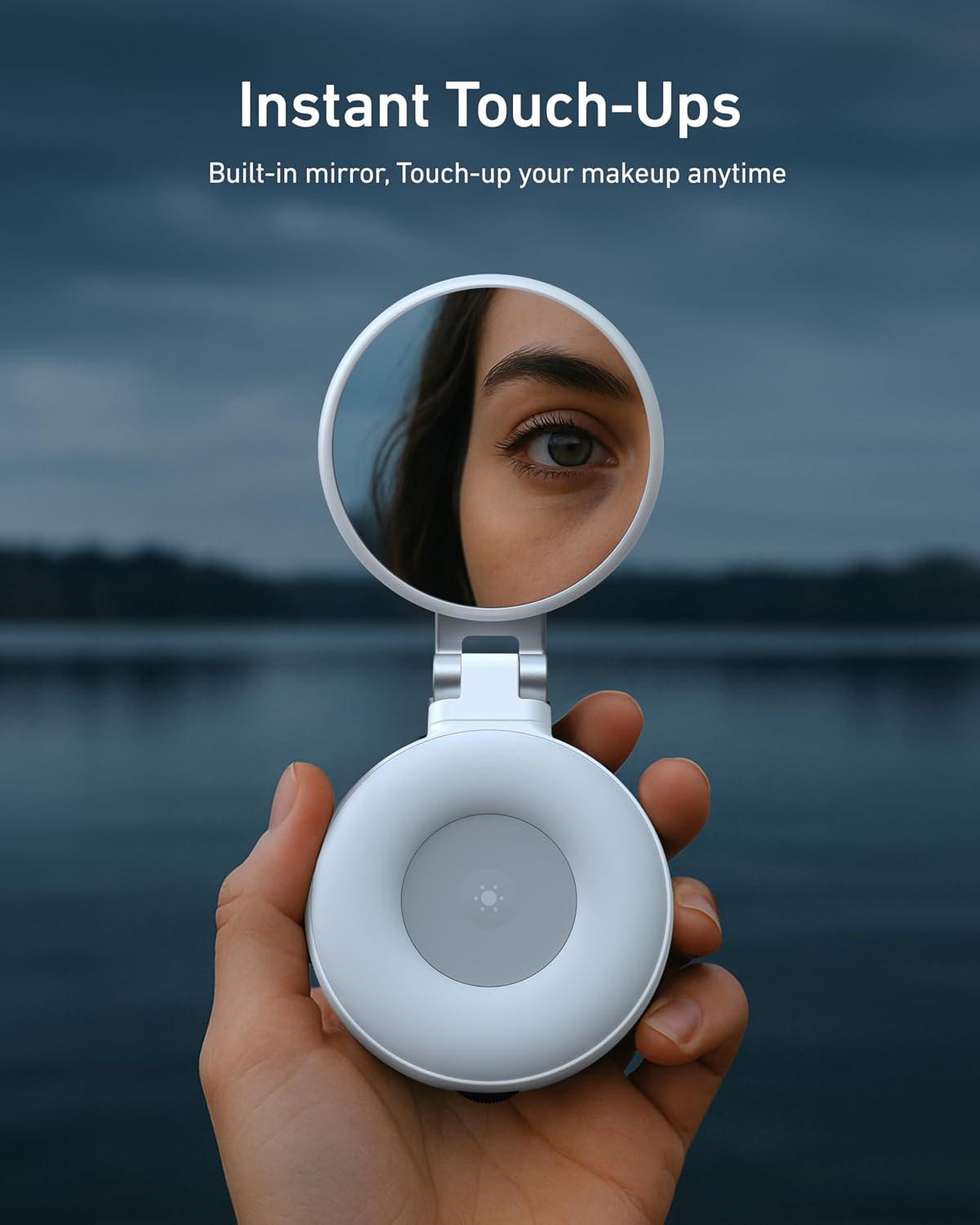 TELESIN C03 Magnetic Selfie Light, Phone Light for iPhone Magsafe | CRI97 360° LED Selfie Ring Fill Light with Mirror for Selfies/Photography/TikTok/Zoom Calls/Video Conference/YouTube