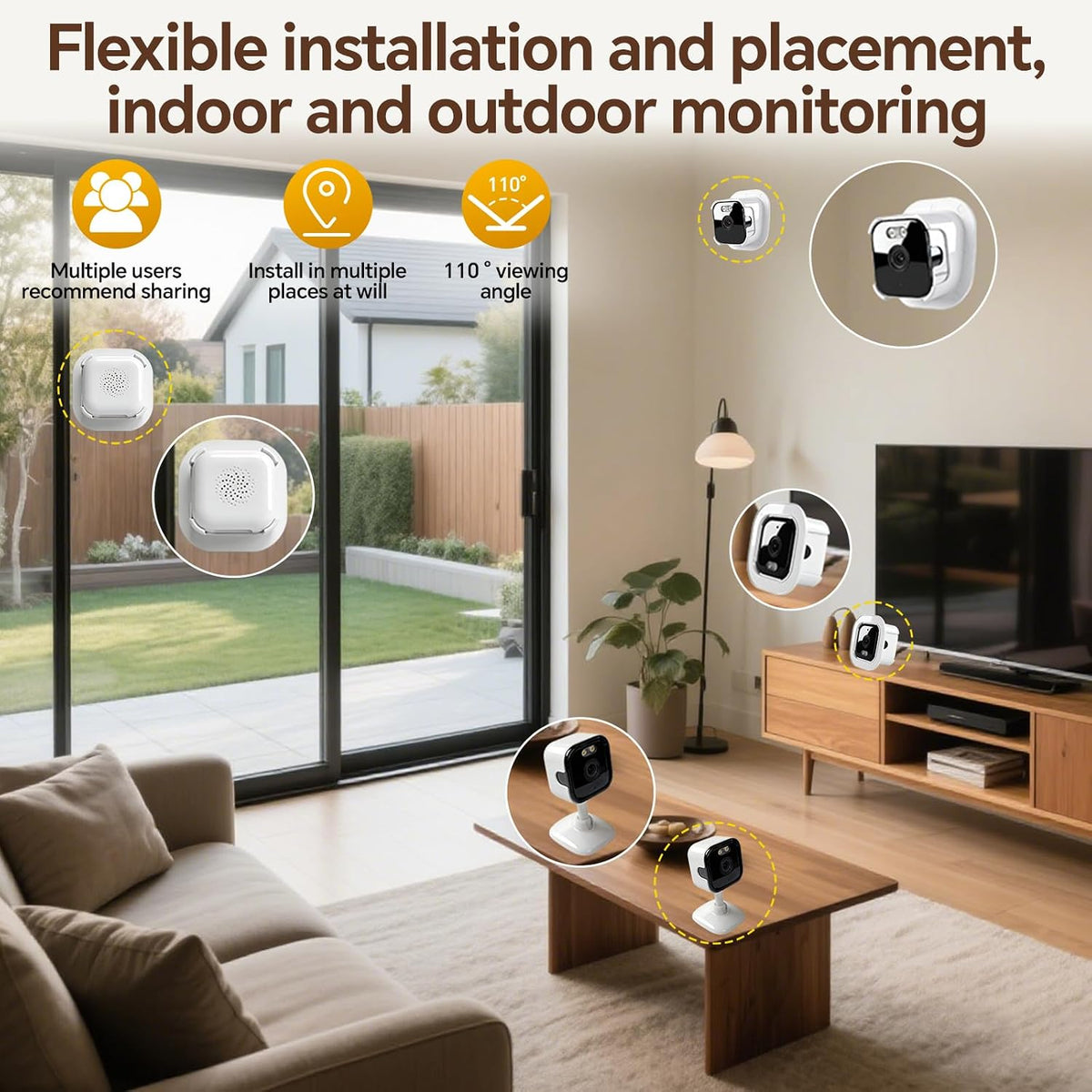 2K 3MP Window Camera, Indoor Cameras for Home Security, 2.4GHz & 5GHz WiFi