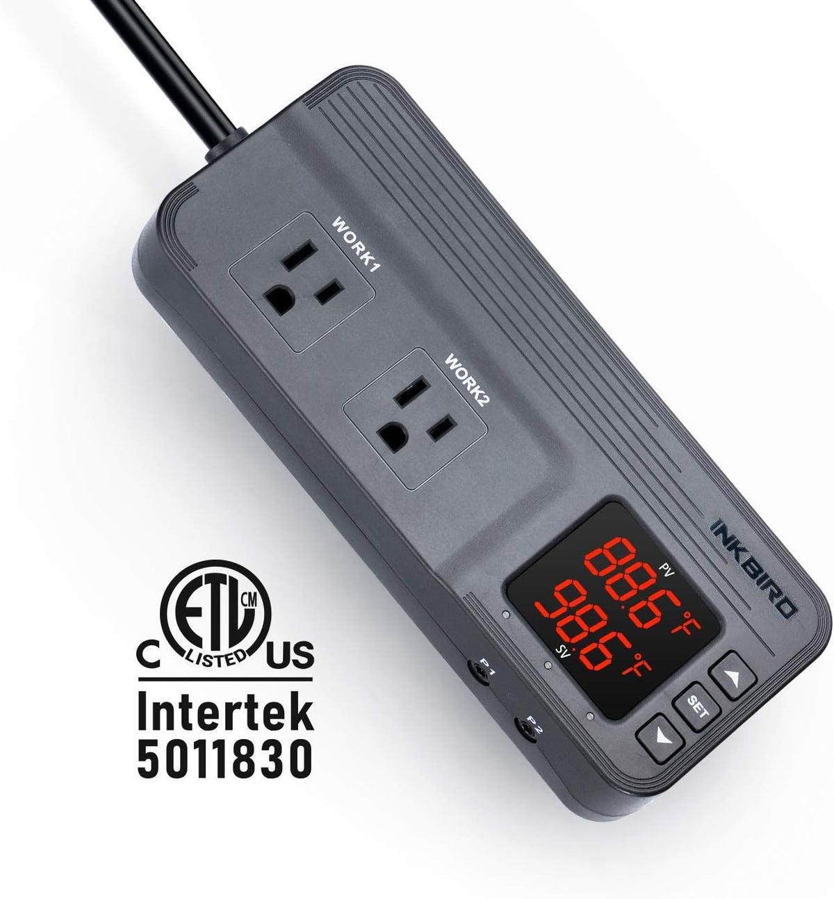 Inkbird Temperature and Humidity Controller ITC-608T Pre-Wired Dual Stage Thermostat 120VAC 15A 1800W ETL Listed Mushroom Greenhouse Homebrew