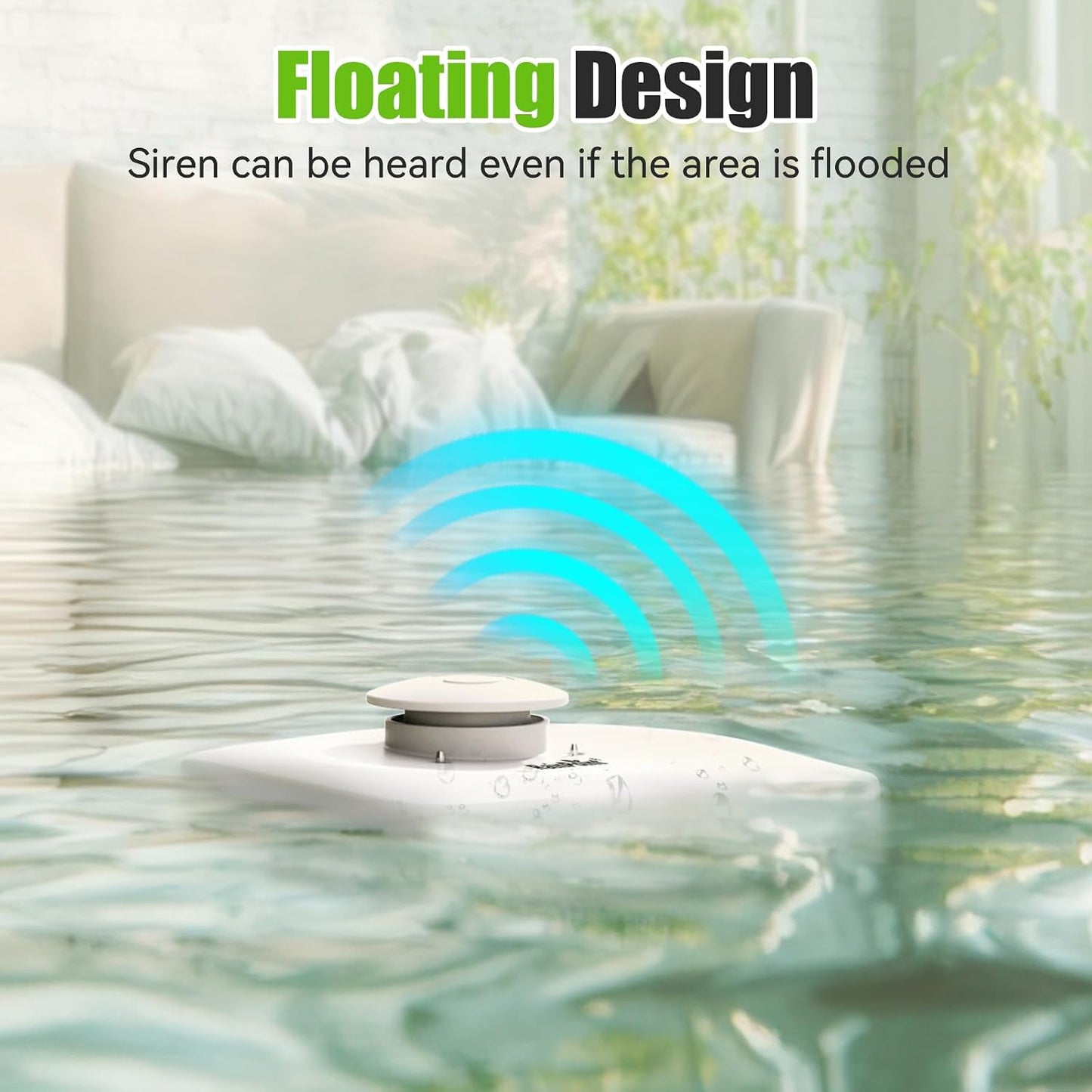RAINPOINT Floating Remote WiFi Water Leak Detector for Home Basement 3 Pack with Hub,Wireless Siren Alarm Leakage Sensor Email & APP Push Notification Kitchen Sink,Bathroom,Laundry,Warehouse