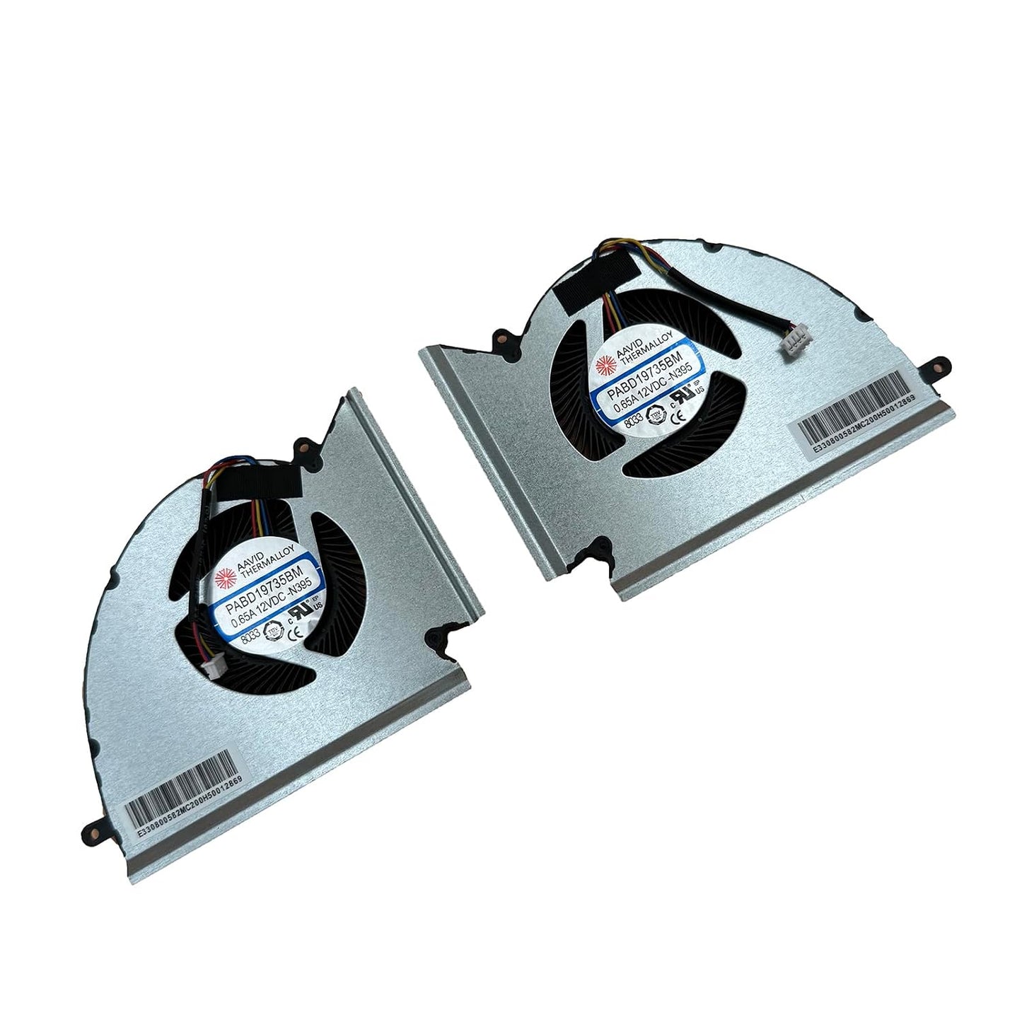 Replacement New Laptop CPU + GPU Cooling Fan for MSI GE76 GP76 WE76 MS-17K3 MS-17K2 MS-17K1 Series PABD1A010SHL-N452 PABD1A010SHR-N451 DC12V 0.6A Fan
