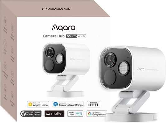 Aqara 4MP Camera Hub G5 Pro WiFi, True Color Night Vision Security Camera | 2.4/5Ghz WiFi, HomeKit Secure Video, Thread Border Router, Local Detection,Thread/Zigbee, Supports Alexa,Google Home, Outdoor
