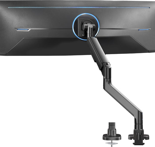 VIVO Heavy Duty Ultrawide Monitor Arm for 57 inch Screens up to 59.4 lbs, Desk Mount TV and Monitor Stand Designed for Samsung Odyssey Ark, Neo G9, ViewFinity S9, and More, Black, STAND-GT57