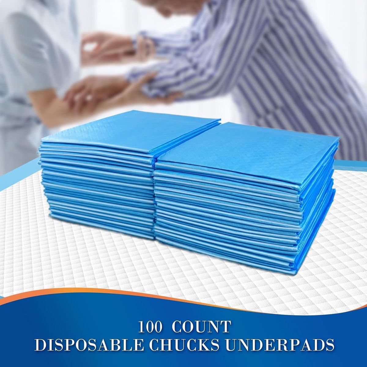 SOFYFINE 100 Count Disposable Bed Pads 23"x36",Waterproof Puppy Pee Pad