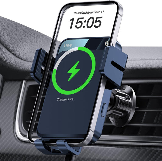 Wireless Car Charger Auto-Clamping Air Vent Car Mount 15W Fast Charging