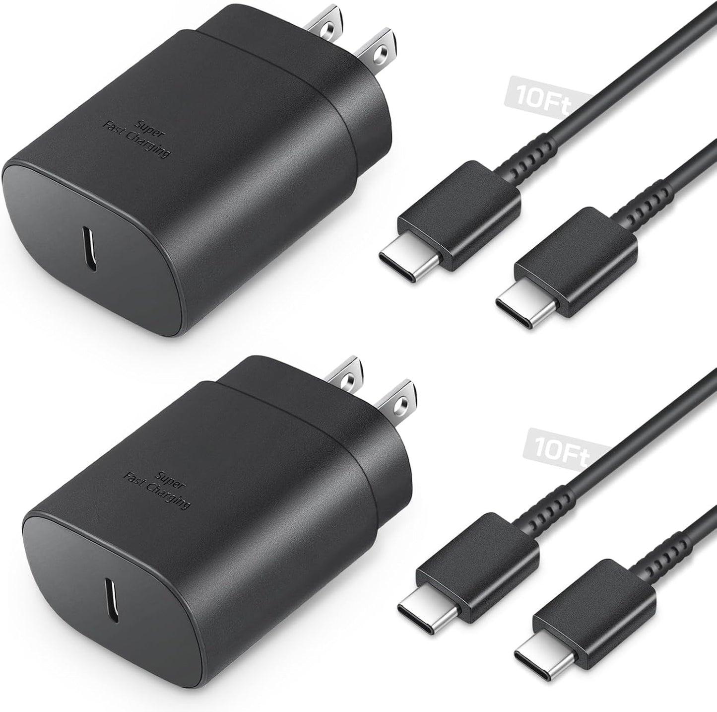 25W Long Type C Charger Fast Charging 10 ft USB C Fast Charger | for Galaxy S26/S25 Ultra/S25/S25+/S24 Ultra/S24/S24+/S23/S22 Ultra with Android Chargers Cord 10 Foot
