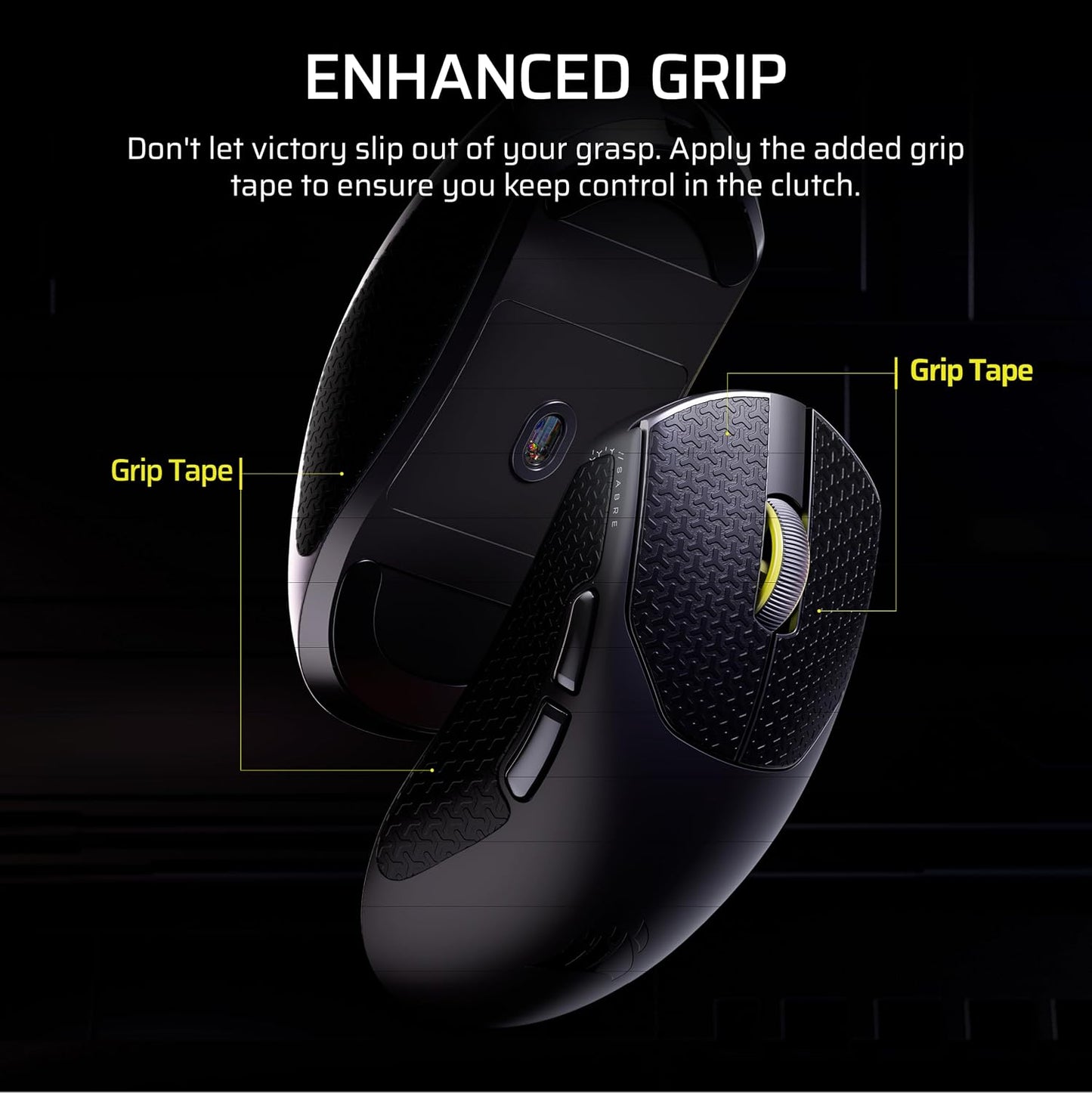 Corsair Sabre v2 PRO Ultralight FPS Wireless Gaming Mouse – 33,000 DPI, 36g Weight, 8,000Hz Hyper-Polling, Mechanical Switches, Up to 70-Hour Wireless Battery Life, Web Hub – Black