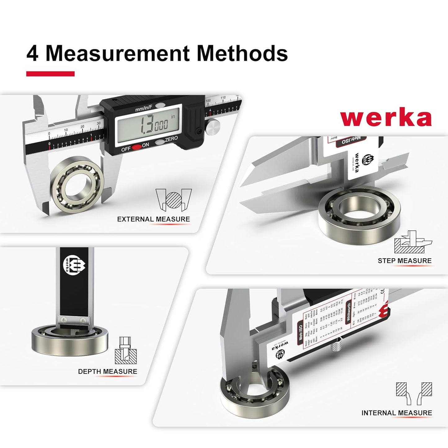 Digital Caliper 0-6 Inch, Stainless Steel Measuring Tool