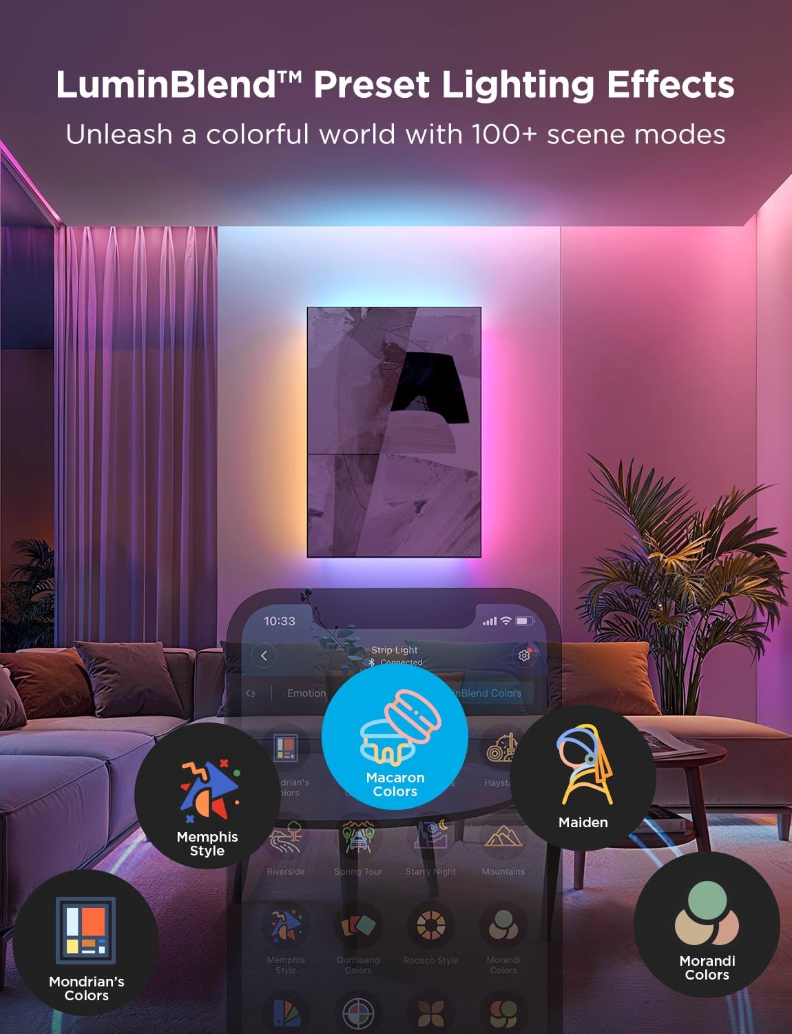 Govee RGBWWIC LED Strip Light 2 Pro 16.4ft, Smart Control, APP, WiFi | Work with Alexa, Google Assistant, Matter and Smarthings, DIY Color Changing, LED Lights for Bedroom, Cabinet, Home Decor