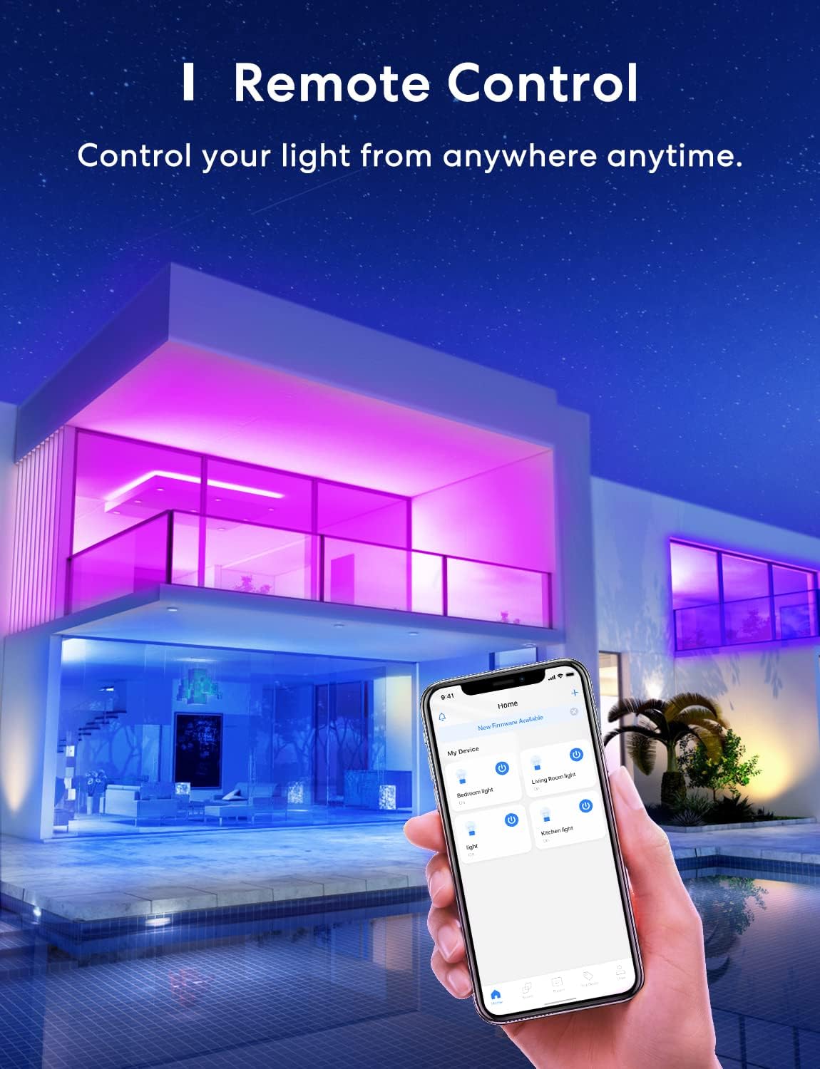 meross Smart Light Bulb 2 Pack, Dimmable E26 Multicolor Smart WiFi LED Bulb