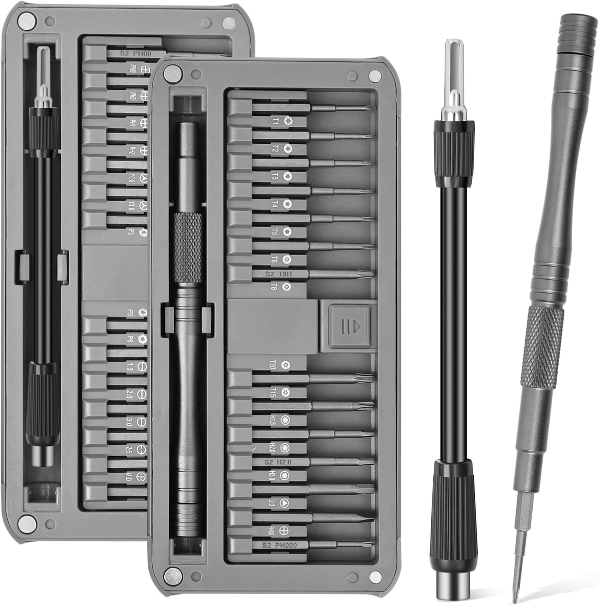 30-in-1 Premium Precision Magnetic Screwdriver Set, Professional Mini Repair Kit for Electronics, Computer, Laptop, PC Building, Phone, Watch & Eyeglass – Alloy Tool Steel Micro Bits