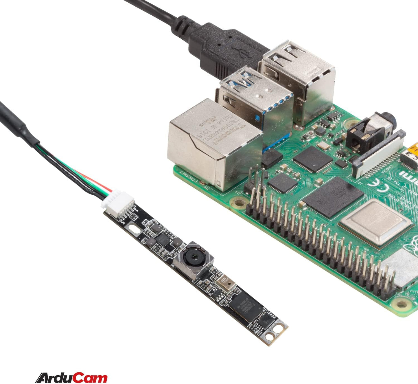 Arducam 8MP Autofocus USB Camera, IMX179 Lightburn Camera with Microphone, Ultra HD Embedded Webcam for PC and Raspberry Pi, Compatible with Linux, Windows, and Mac OS