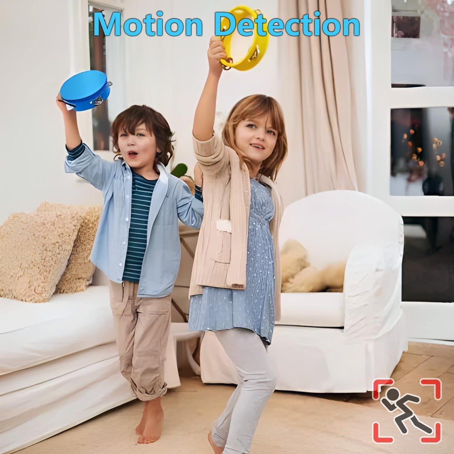 XISRU 64GB Small Nanny Cam Security Camera,1080P Motion Detection (Royal Black)