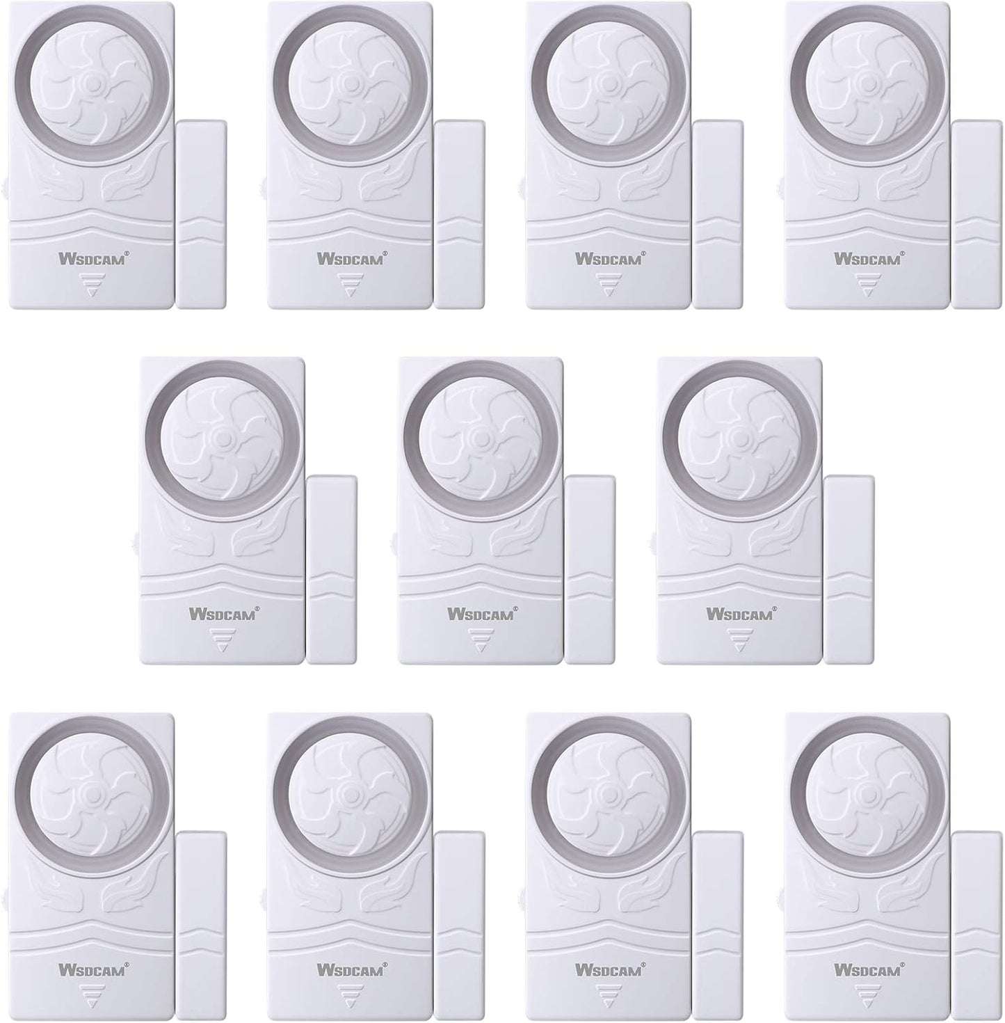 WSDCAM Door and Window Alarm for Home Wireless Alarms Security System Magnetic Alarm Sensor Close Door Reminder Loud 110 dB, 4-in-1 Mode Window Alarms 10 Pack