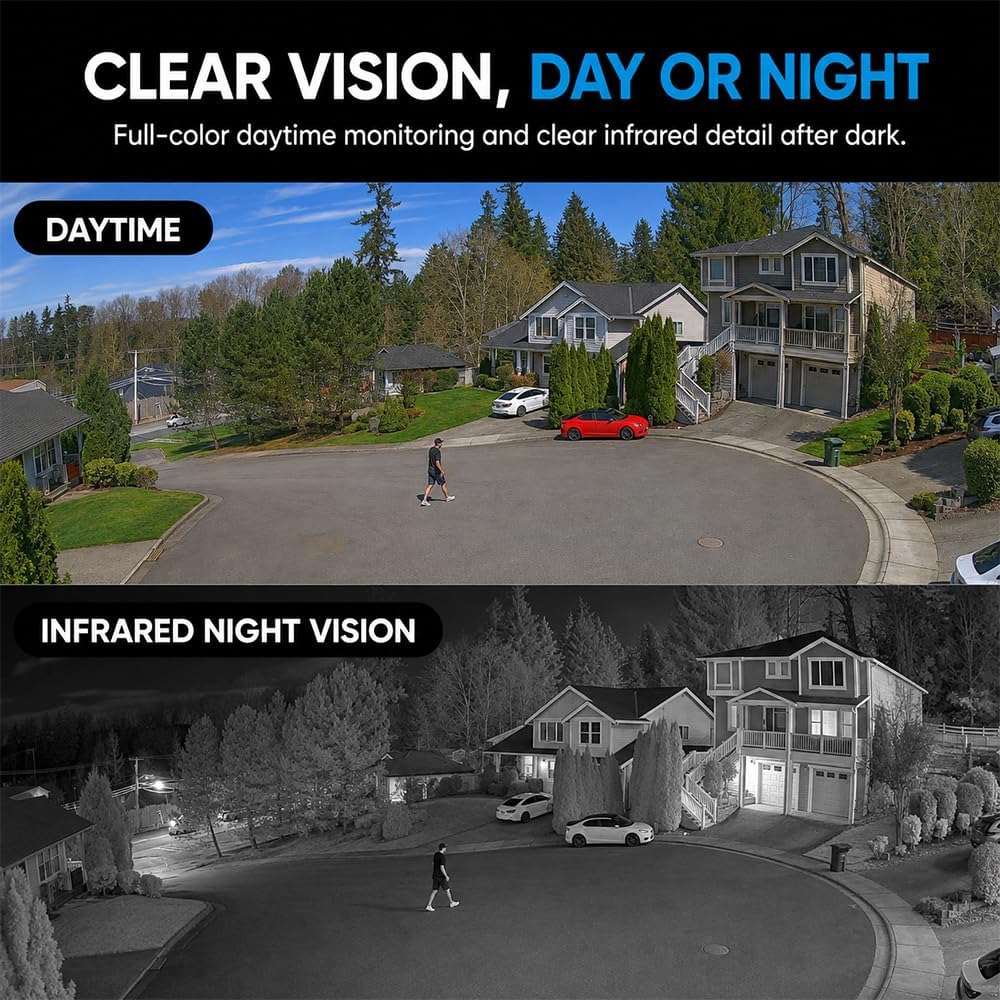 2K Window Camera, Window Cameras for Home Security with Night Vision